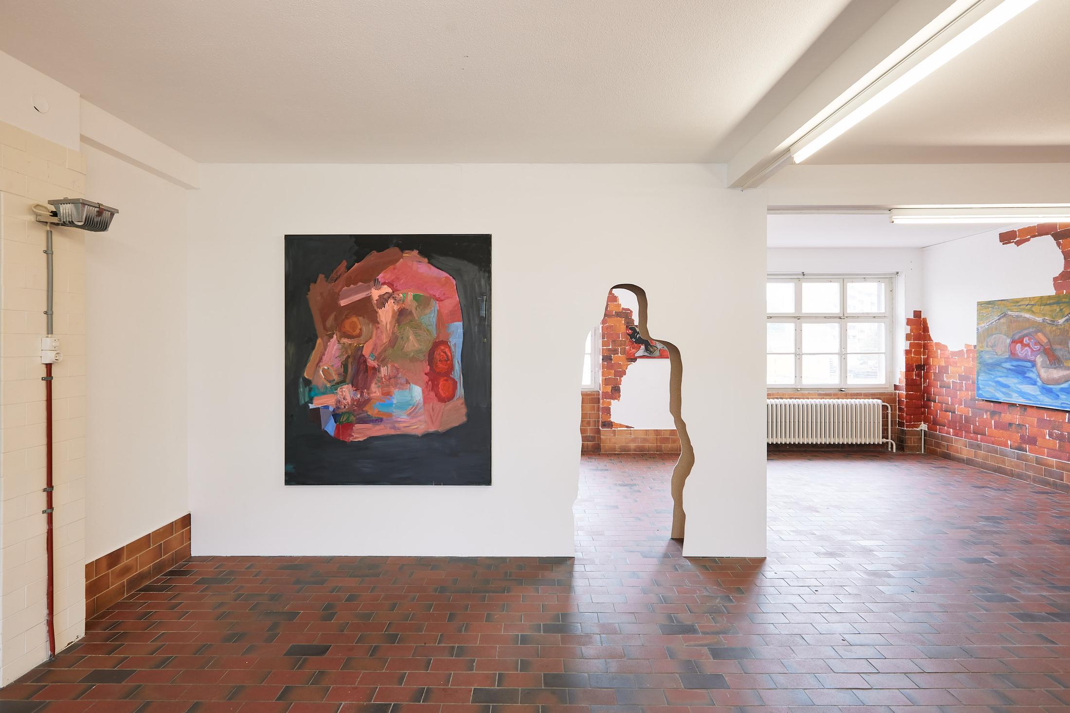 Exhibition View Tatjana Gerhard Solo Show «Schutzwall» at Mayday, Basel, 2022 / Photo: Moritz Schermbach / Courtesy: the artist and Mayday