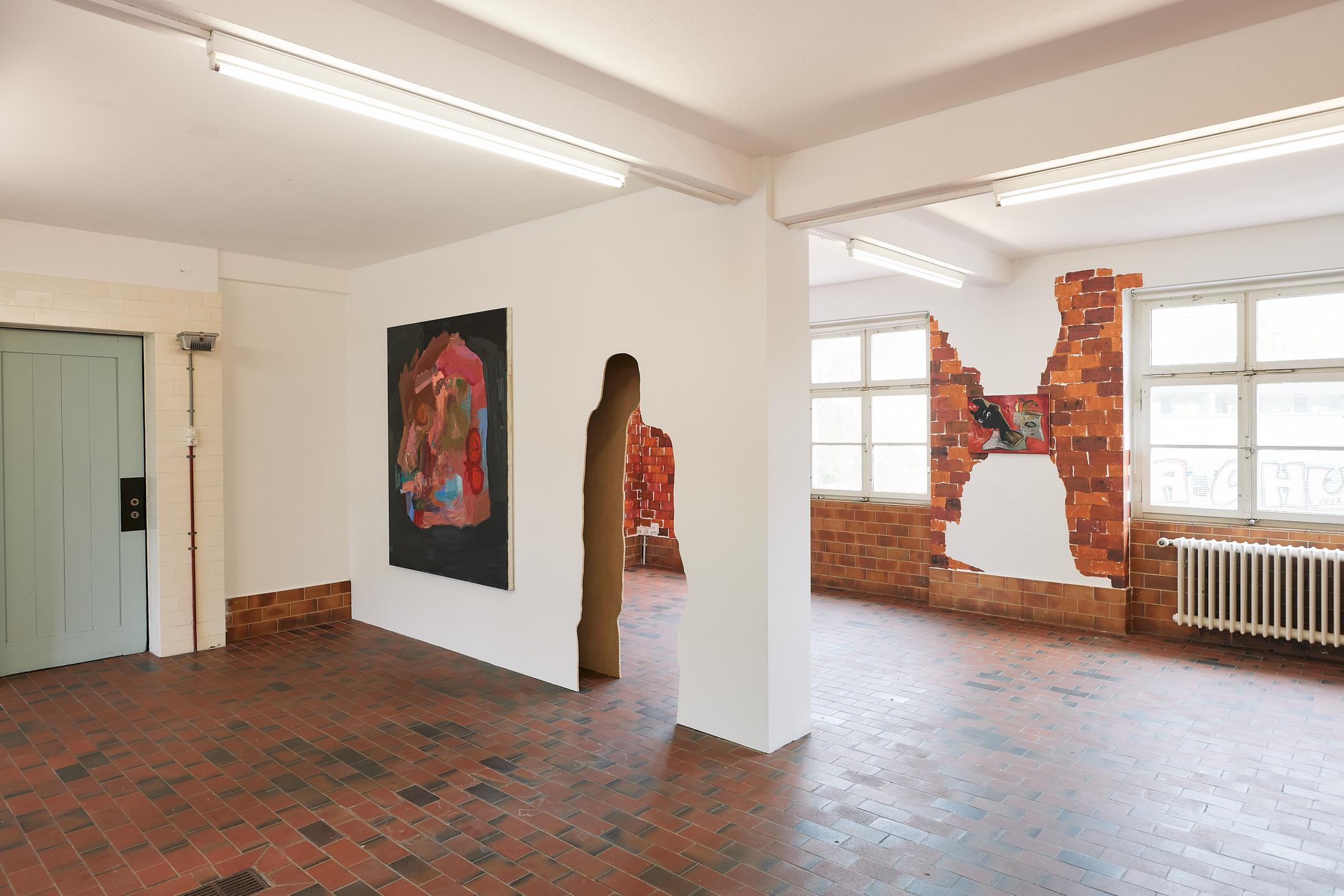 Exhibition View Tatjana Gerhard Solo Show «Schutzwall» at Mayday, Basel, 2022 / Photo: Moritz Schermbach / Courtesy: the artist and Mayday