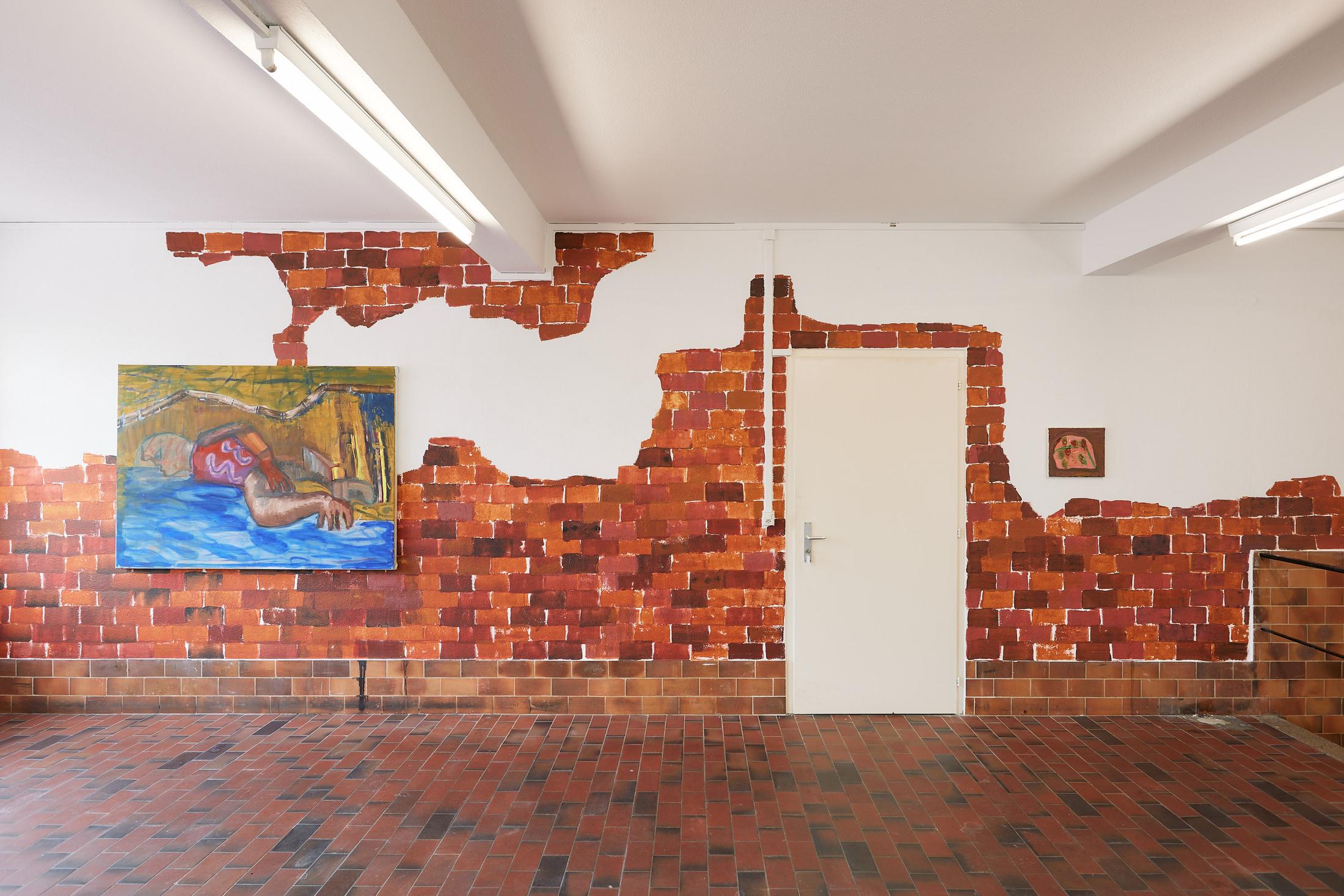 Exhibition View Tatjana Gerhard Solo Show «Schutzwall» at Mayday, Basel, 2022 / Photo: Moritz Schermbach / Courtesy: the artist and Mayday