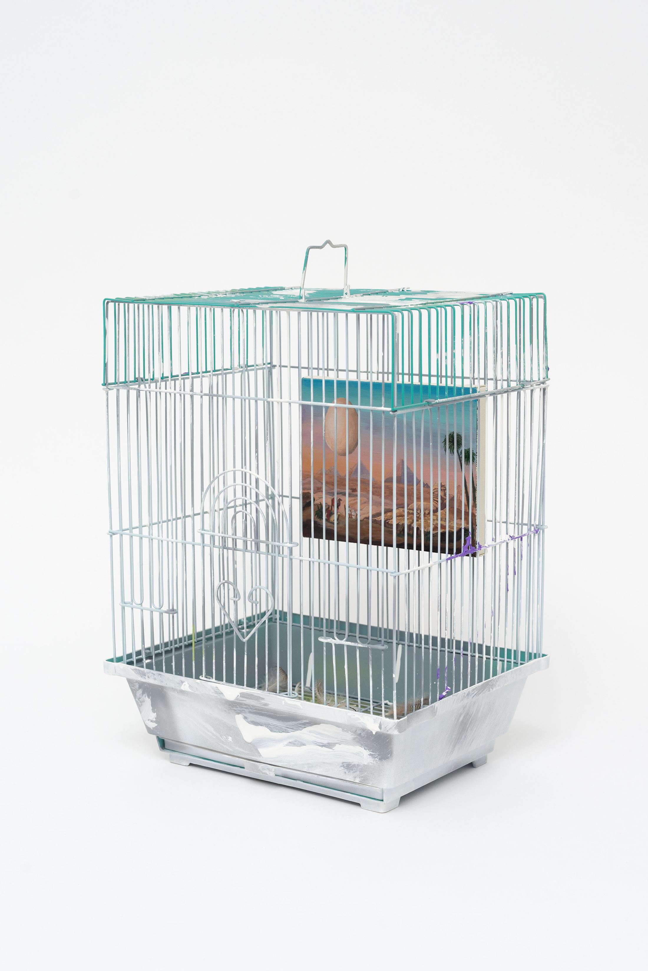 Exhibition View Groupshow «TGC – curated by XYZ Collective; COBRA, Story of eggs (bird gallery for birds), 2020» at Weiss Falk, Basel, 2020 / Photo: Flavio Karrer / Courtesy: the artists and Weiss Falk