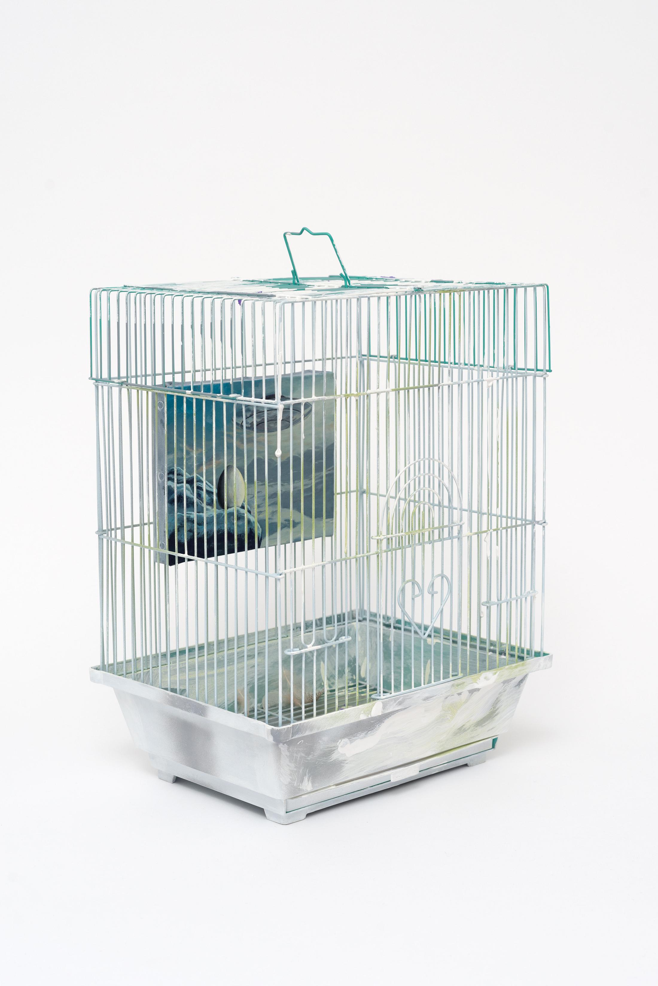 Exhibition View Groupshow «TGC – curated by XYZ Collective; COBRA, Story of eggs (bird gallery for birds), 2020» at Weiss Falk, Basel, 2020 / Photo: Flavio Karrer / Courtesy: the artists and Weiss Falk