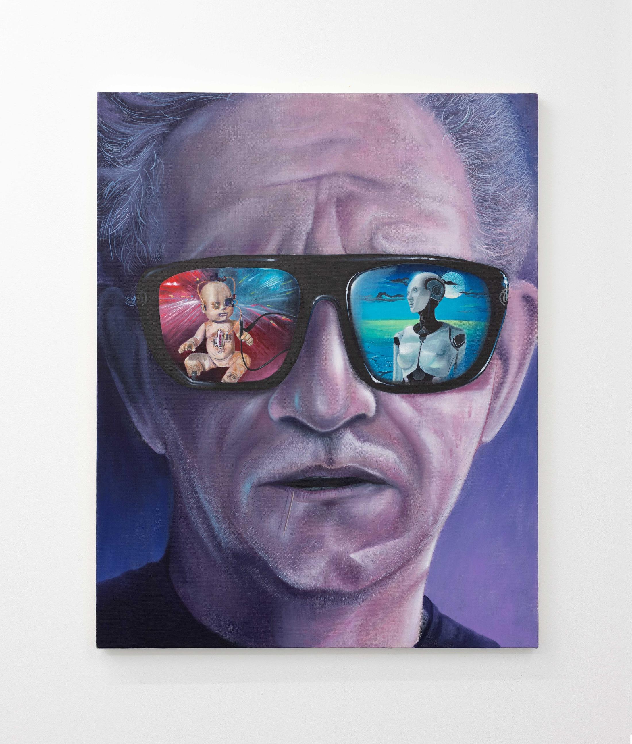 Exhibition View Groupshow «TGC – curated by XYZ Collective; view on C Brushammer, Do Androids Dream of Frank Stella?, 2020» at Weiss Falk, Basel, 2020 / Photo: Flavio Karrer / Courtesy: the artists and Weiss Falk