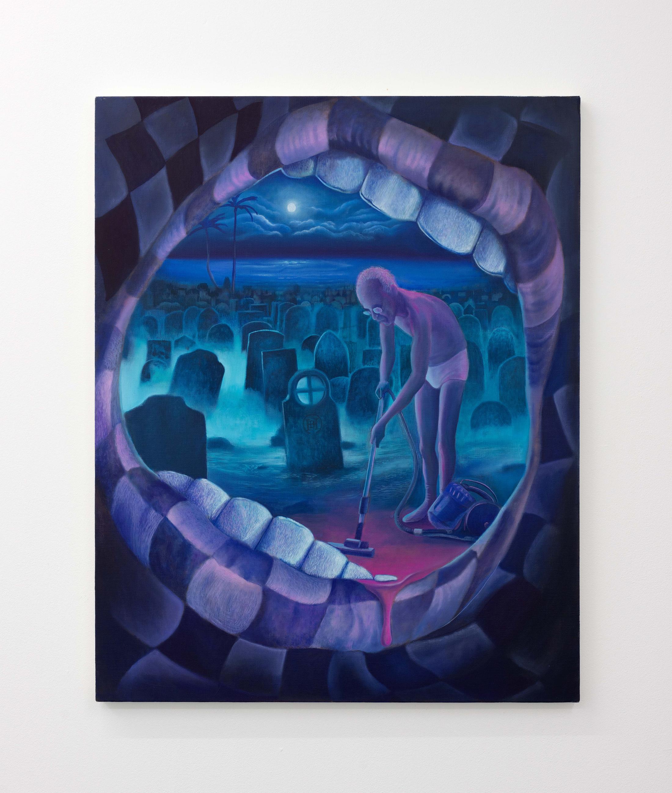 Exhibition View Groupshow «TGC – curated by XYZ Collective; view on C Brushammer, Do Androids Dream of Frank Stella?, 2020» at Weiss Falk, Basel, 2020 / Photo: Flavio Karrer / Courtesy: the artists and Weiss Falk