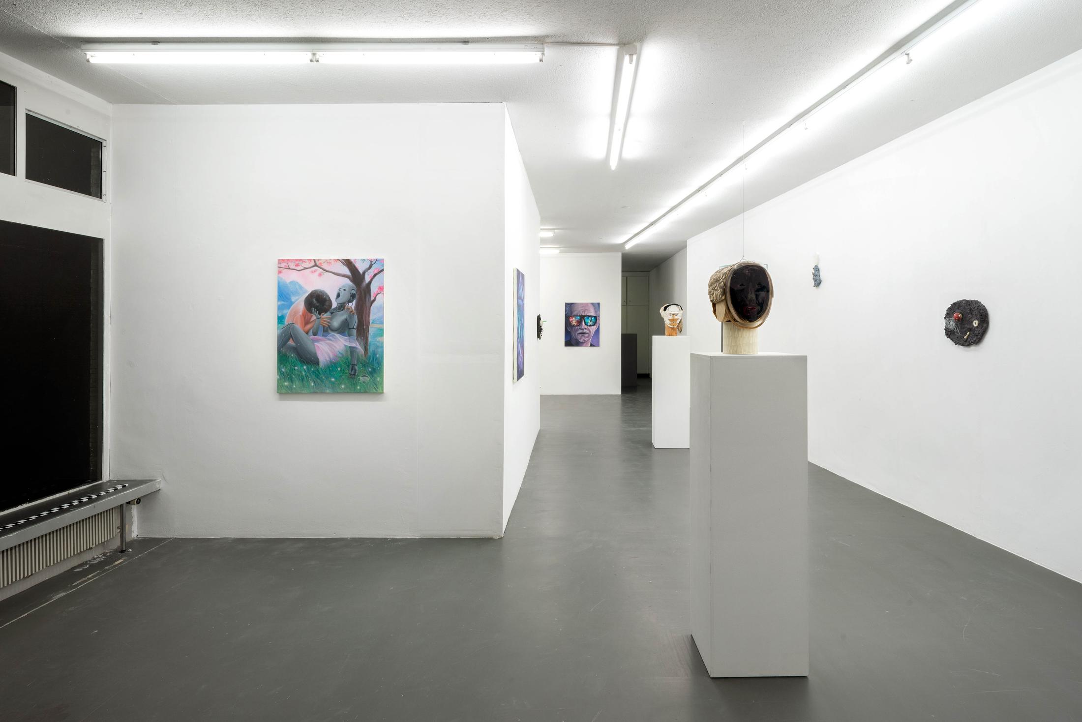 Exhibition View Groupshow «TGC – curated by XYZ Collective» at Weiss Falk, Basel, 2020 / Photo: Flavio Karrer / Courtesy: the artists and Weiss Falk