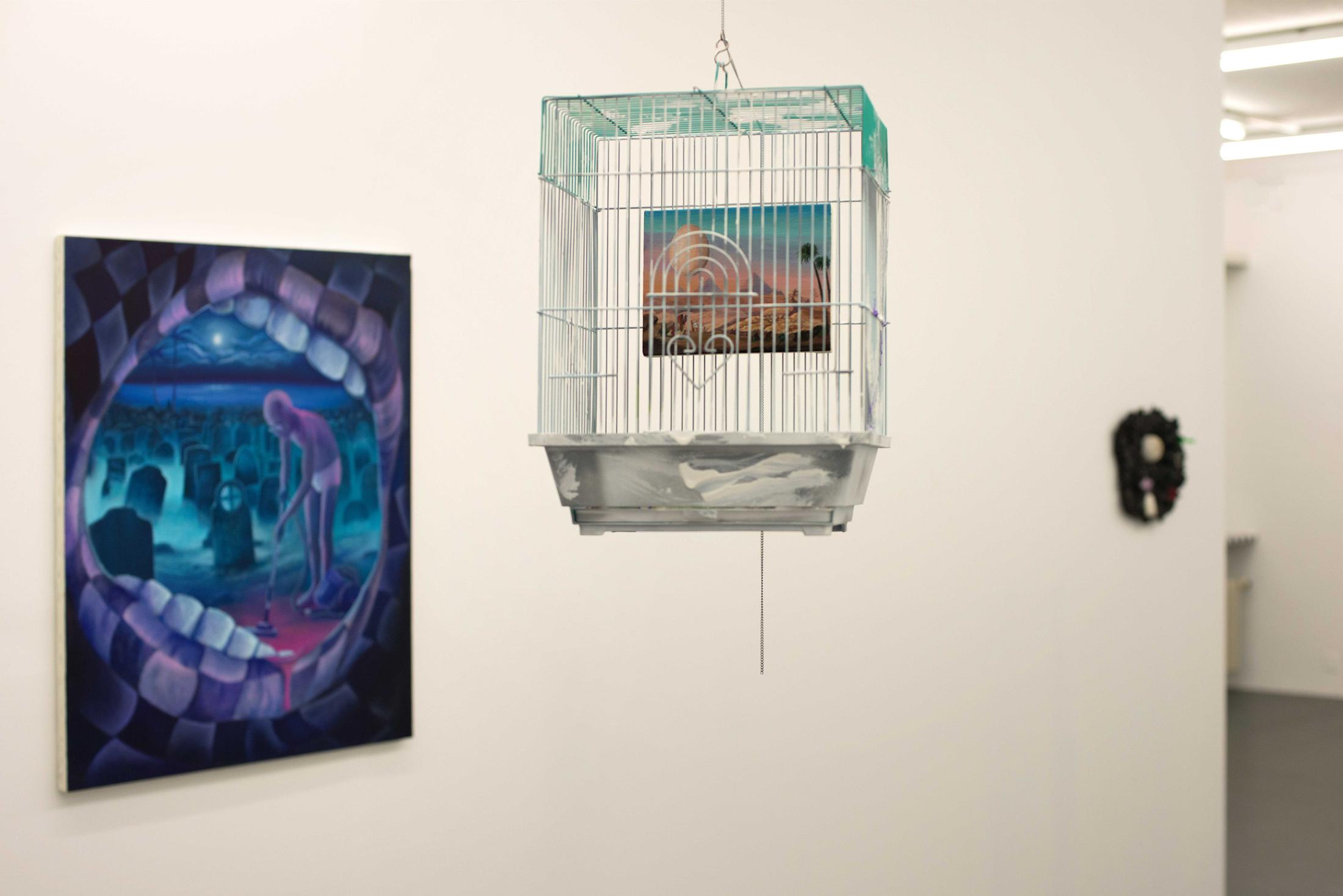 Exhibition View Groupshow «TGC – curated by XYZ Collective» at Weiss Falk, Basel, 2020 / Photo: Flavio Karrer / Courtesy: the artists and Weiss Falk