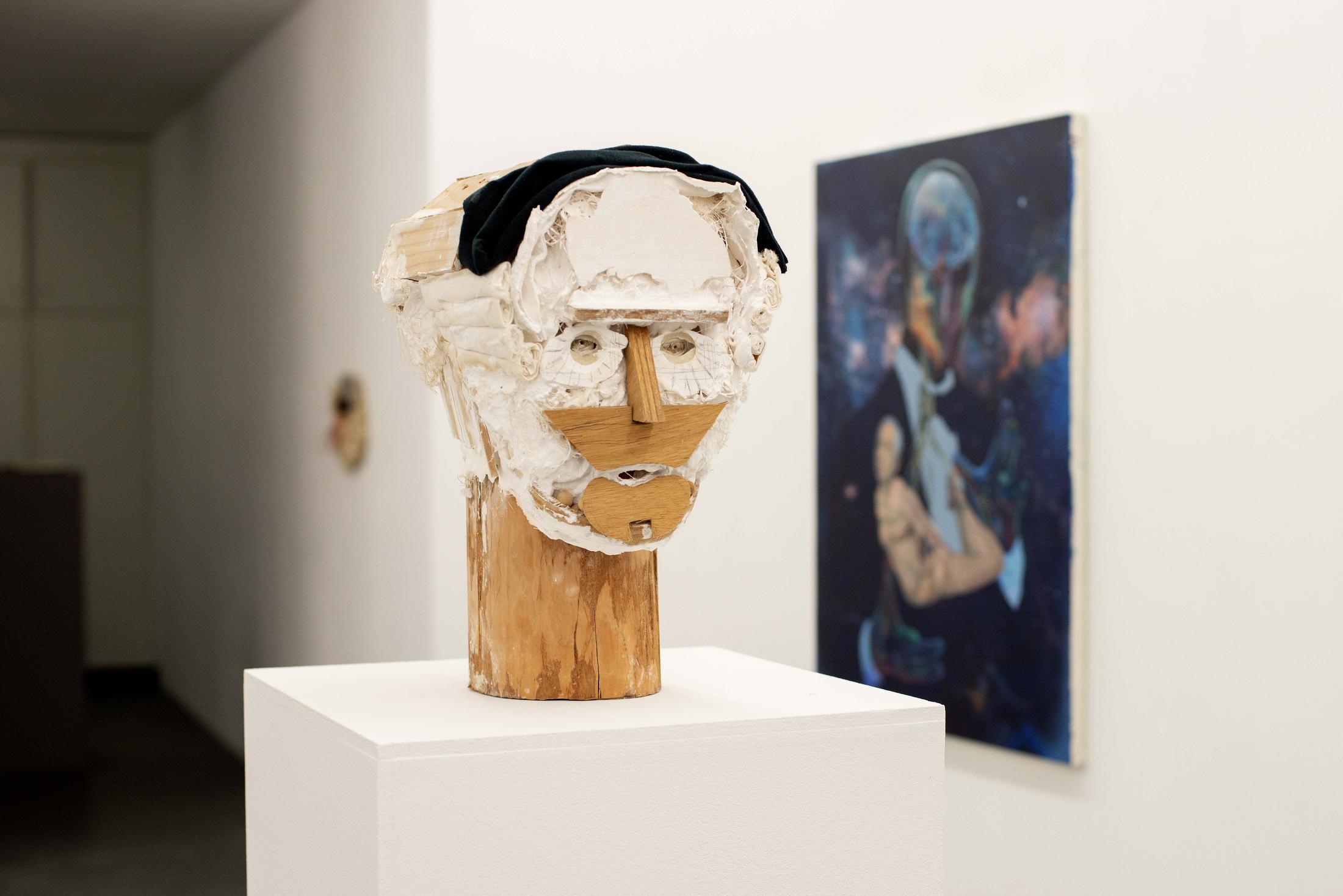 Exhibition View Groupshow «TGC – curated by XYZ Collective; view on Koji Nakano, Military Commander, 2019» at Weiss Falk, Basel, 2020 / Photo: Flavio Karrer / Courtesy: the artists and Weiss Falk