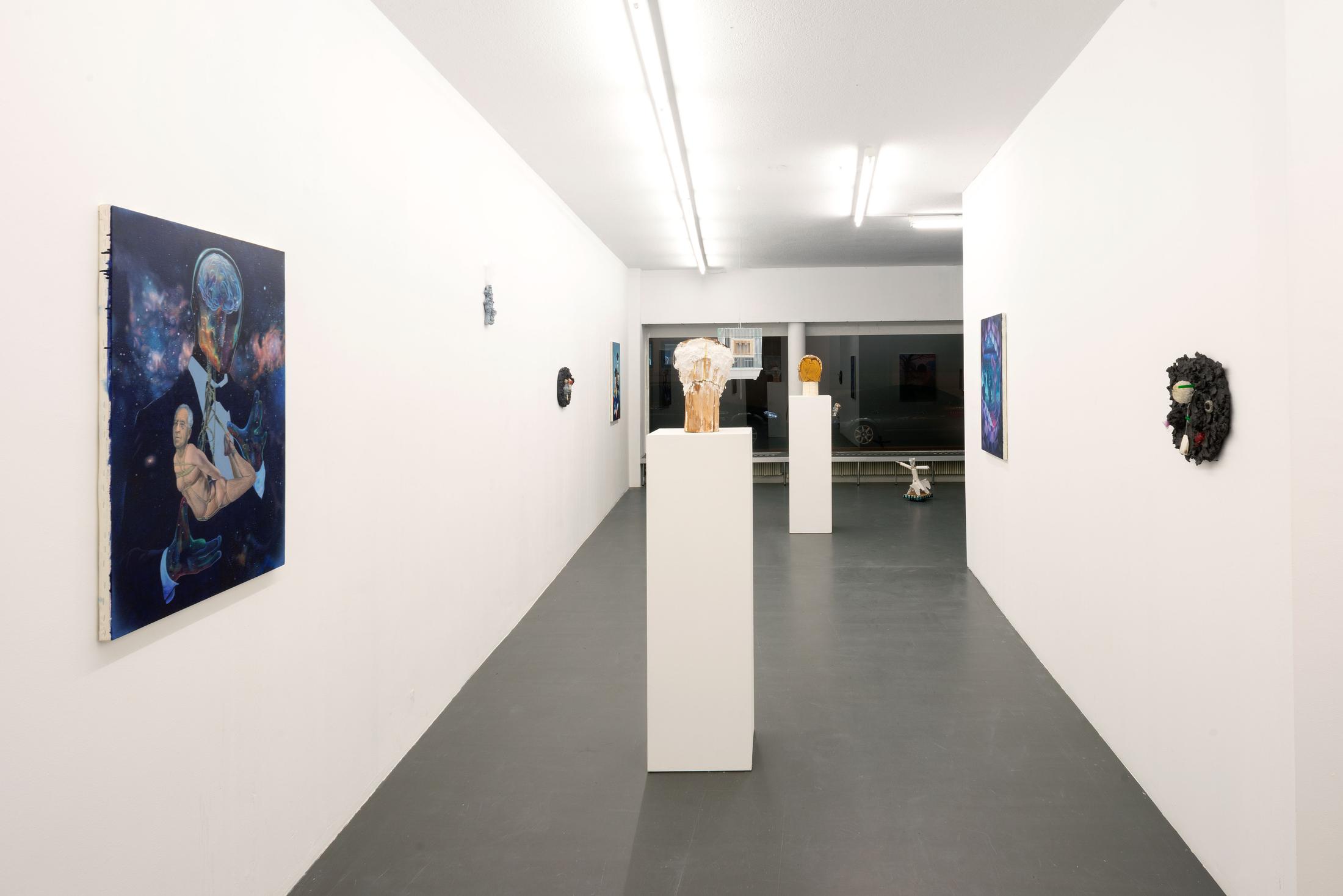 Exhibition View Groupshow «TGC – curated by XYZ Collective» at Weiss Falk, Basel, 2020 / Photo: Flavio Karrer / Courtesy: the artists and Weiss Falk