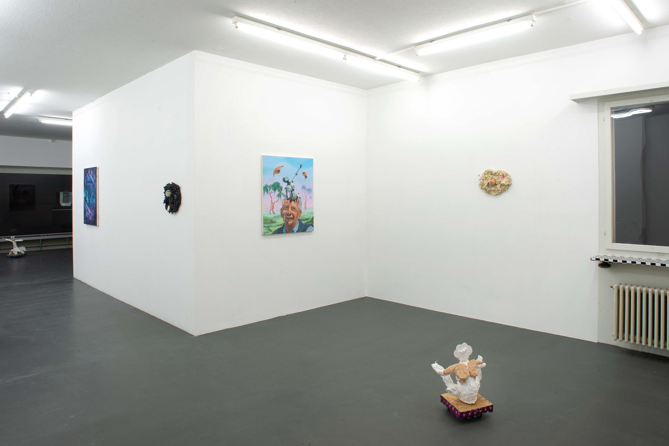 Exhibition View Groupshow «TGC – curated by XYZ Collective» at Weiss Falk, Basel, 2020 / Photo: Flavio Karrer / Courtesy: the artists and Weiss Falk