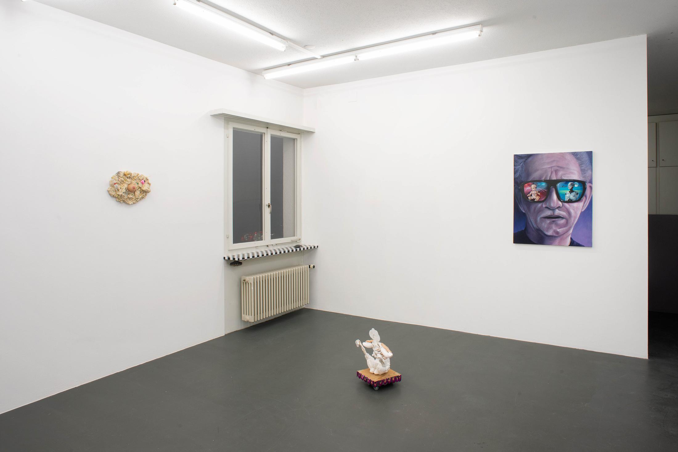Exhibition View Groupshow «TGC – curated by XYZ Collective» at Weiss Falk, Basel, 2020 / Photo: Flavio Karrer / Courtesy: the artists and Weiss Falk
