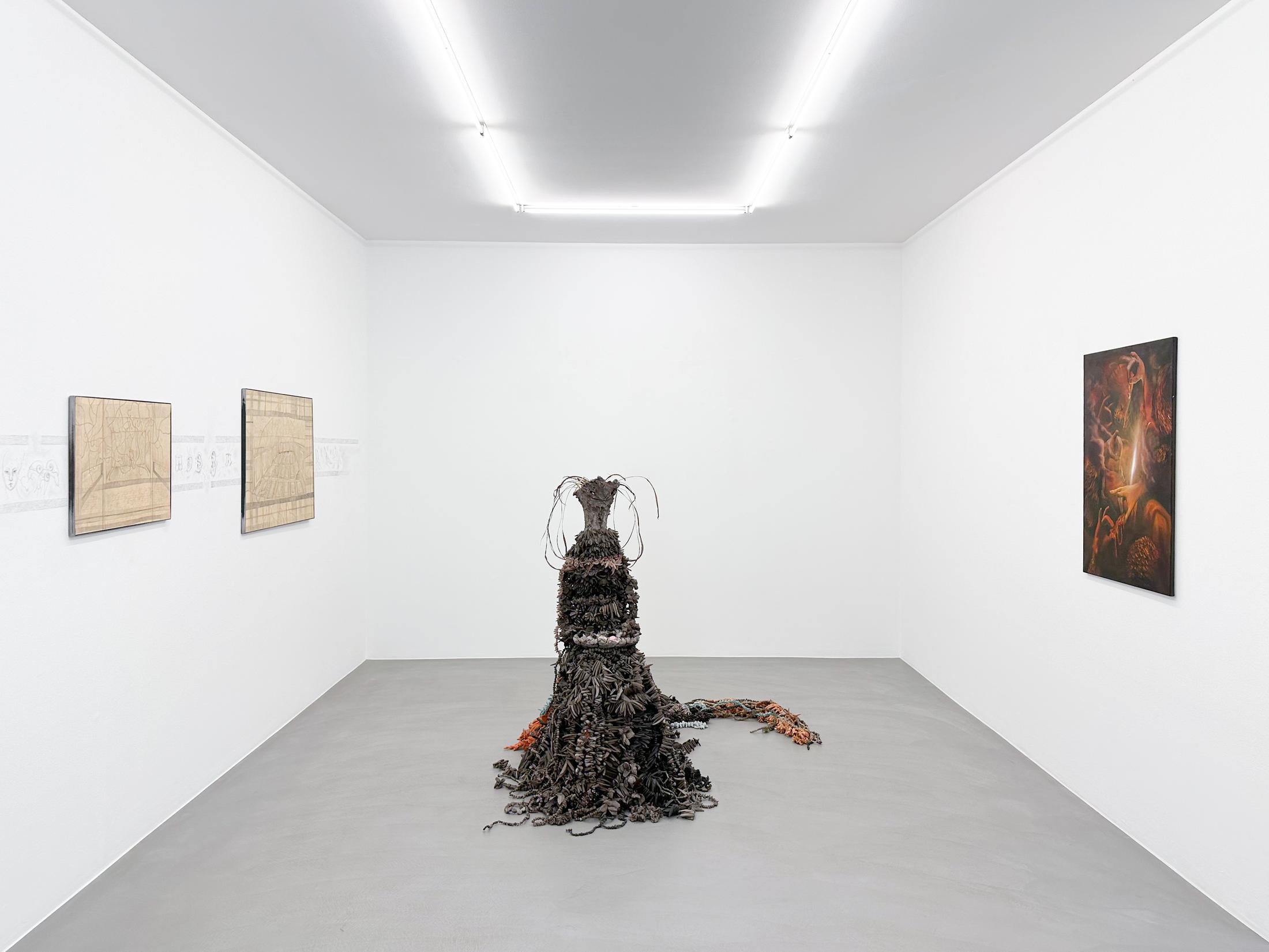 Exhibition View Group Show «The Chimera Complex» at Mai 36, Zurich, 2023 / Photo: Céline Hess / Courtesy: the artists and Mai 36