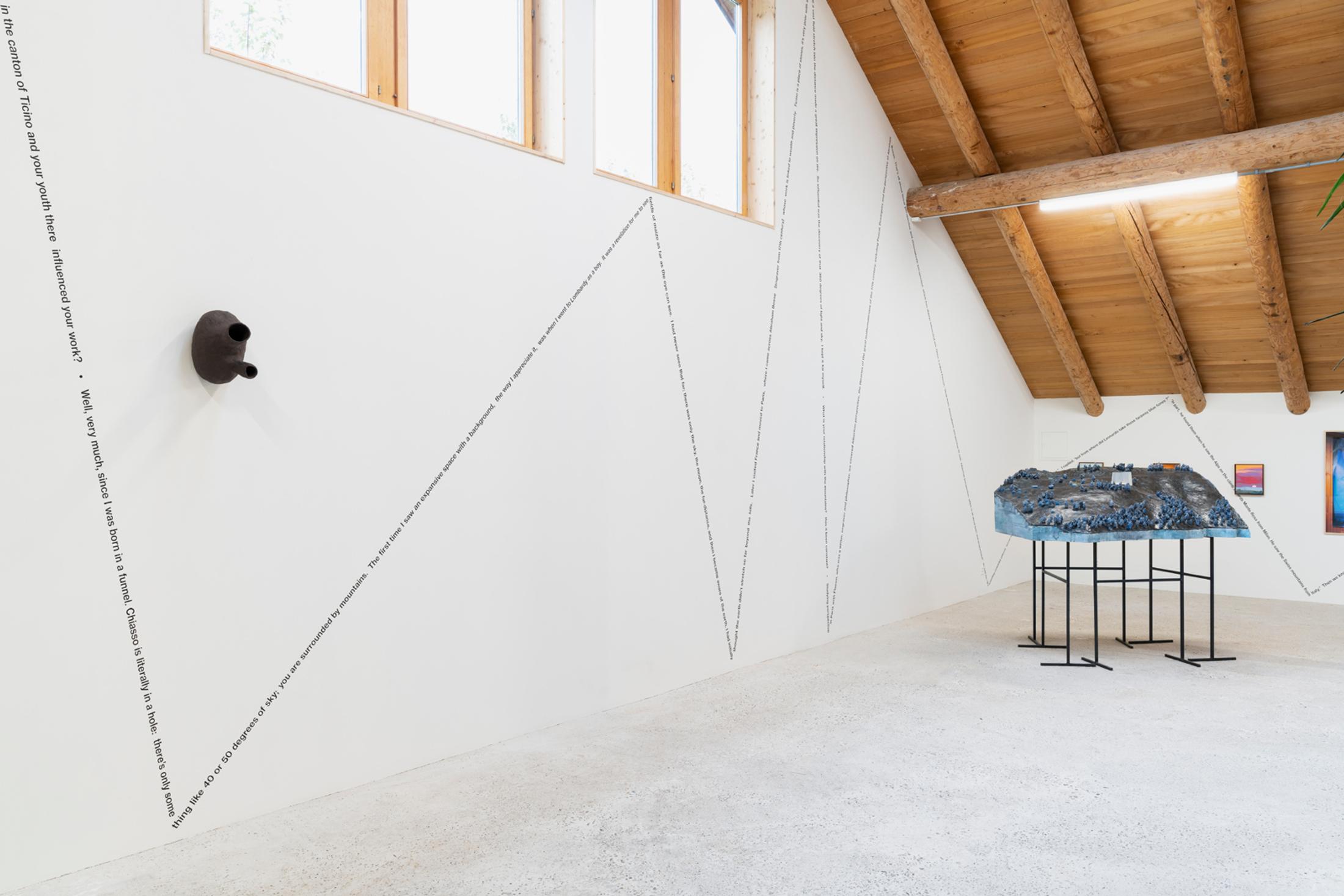 Exhibition View Group Show «This Morning, in the Sweet Torpor of the Great Forest, is Like Every Morning in the World» at Country SALTS, Bennwil, 2020 / Photo: Gunnar Meier / Courtesy: the artists and Country SALTS