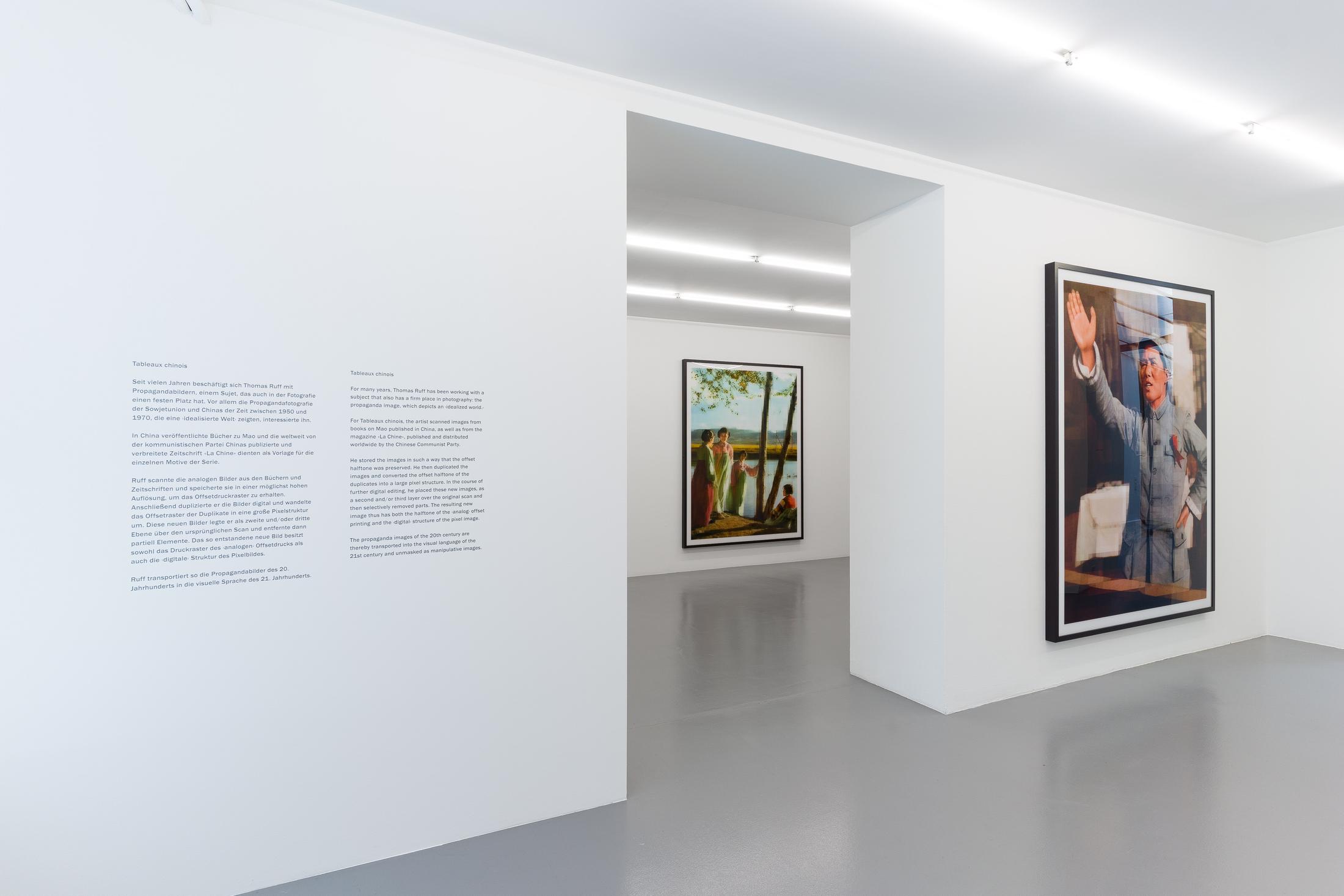 Exhibition View Thomas Ruff Solo Show «Tableaux chinois» at Mai 36 Galerie, Zurich, 2021 / Courtesy: the artist and Mai 36 Galerie