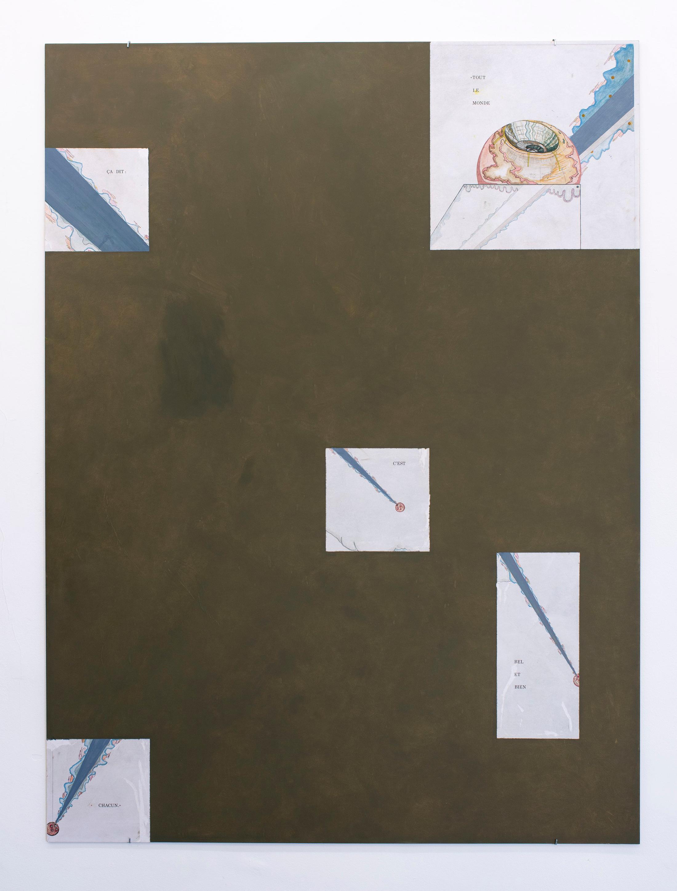 Exhibition View Timothée Calame and Alan Schmalz Soloshow «Affinities ; view on Technodromes III (Ça dit: Tout le monde c‘est bel et bien chacun), 2019» at Weiss Falk, Basel, 2019 / Photo: Flavio Karrer / Courtesy: the artists and Weiss Falk