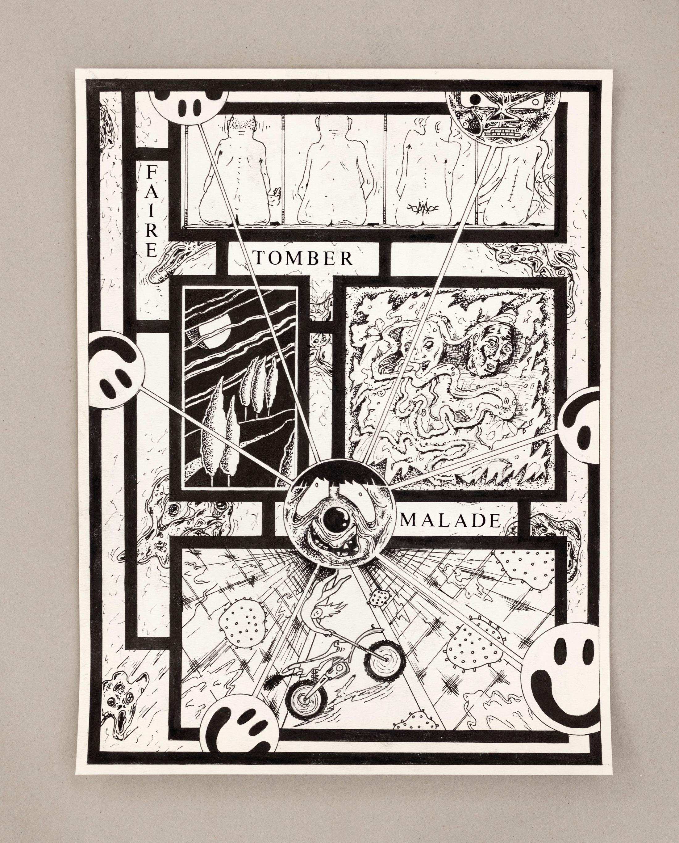 Exhibition View Timothée Calame and Alan Schmalz Soloshow «Affinities ; view on Since Life Kills, 2019» at Weiss Falk, Basel, 2019 / Photo: Flavio Karrer / Courtesy: the artists and Weiss Falk