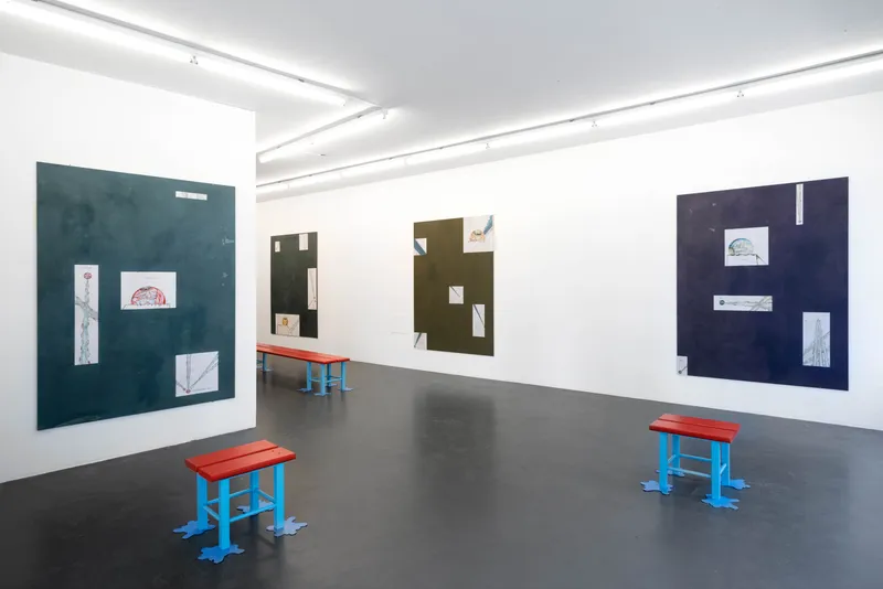 Exhibition View Timothée Calame and Alan Schmalz Soloshow «Affinities» at Weiss Falk, Basel, 2019 / Photo: Flavio Karrer / Courtesy: the artists and Weiss Falk