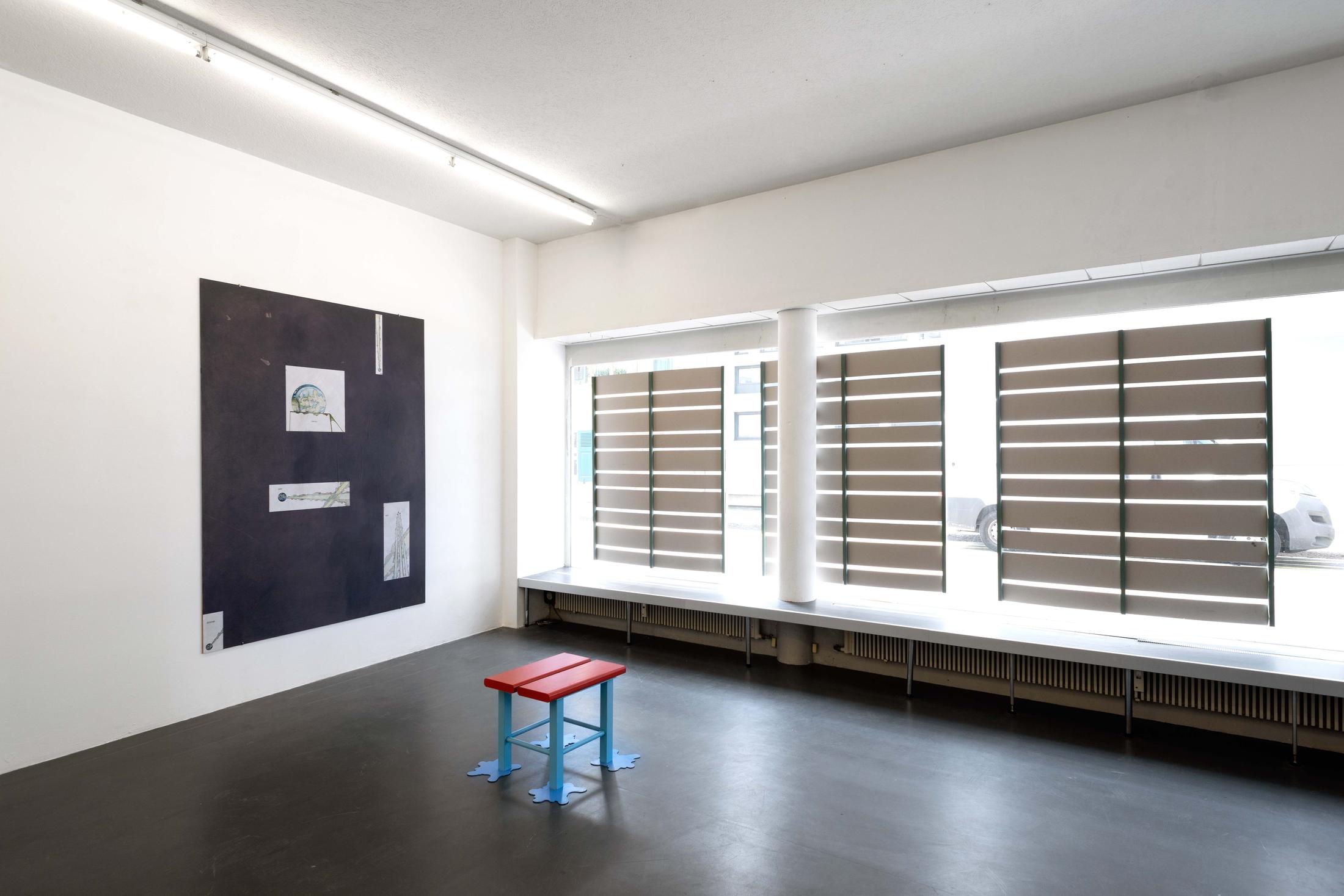 Exhibition View Timothée Calame and Alan Schmalz Soloshow «Affinities» at Weiss Falk, Basel, 2019 / Photo: Flavio Karrer / Courtesy: the artists and Weiss Falk