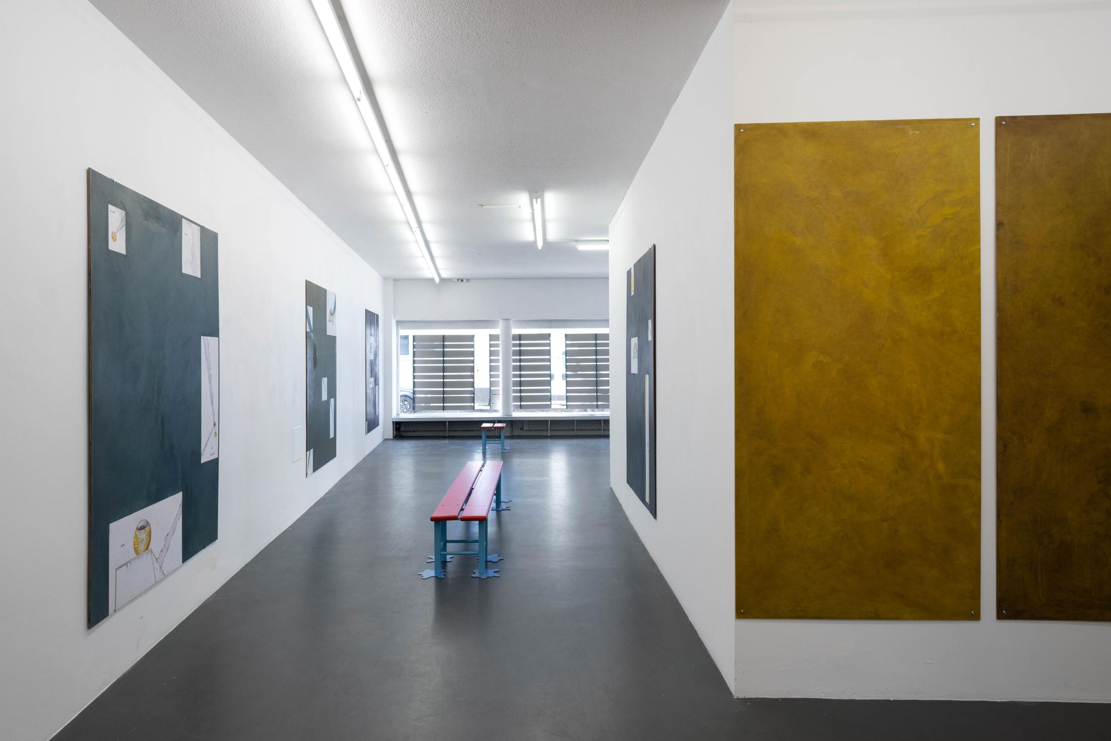 Exhibition View Timothée Calame and Alan Schmalz Soloshow «Affinities» at Weiss Falk, Basel, 2019 / Photo: Flavio Karrer / Courtesy: the artists and Weiss Falk