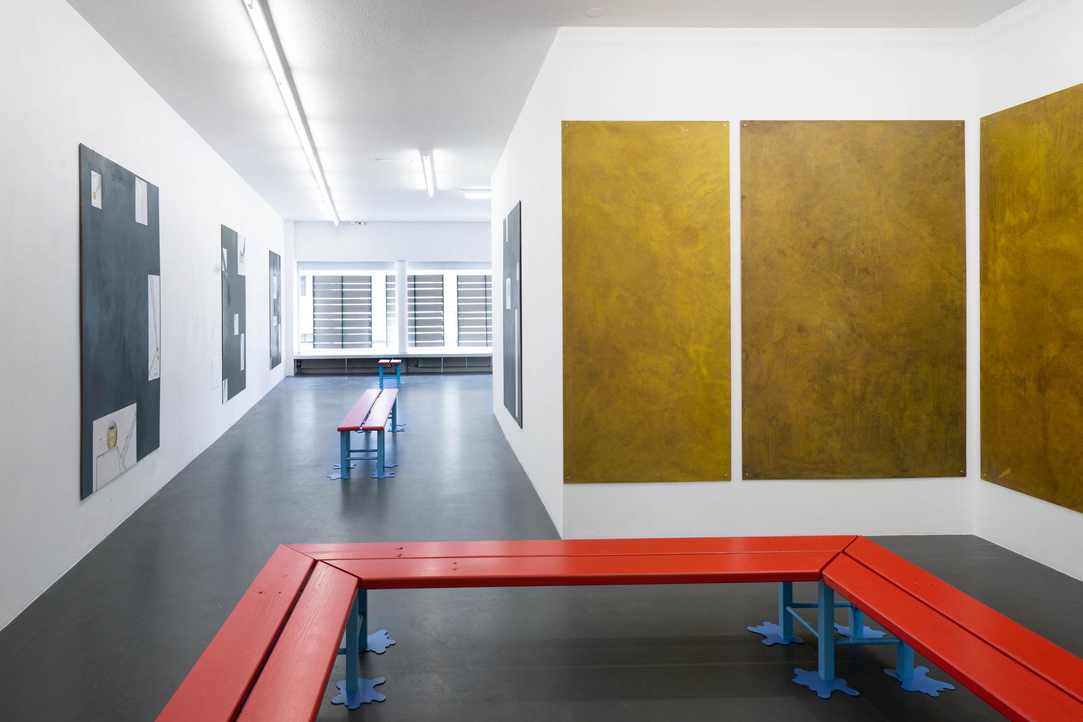 Exhibition View Timothée Calame and Alan Schmalz Soloshow «Affinities» at Weiss Falk, Basel, 2019 / Photo: Flavio Karrer / Courtesy: the artists and Weiss Falk