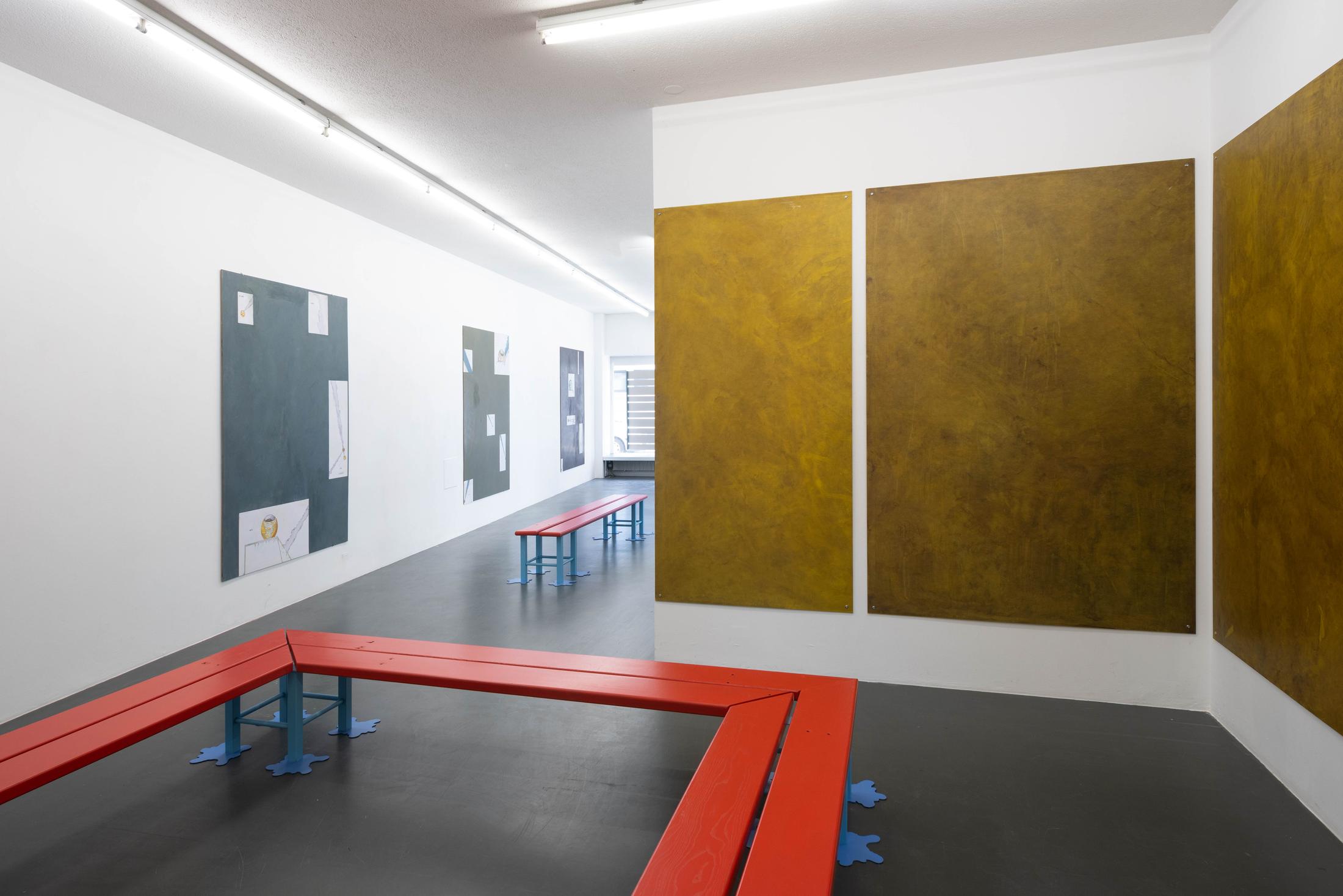 Exhibition View Timothée Calame and Alan Schmalz Soloshow «Affinities» at Weiss Falk, Basel, 2019 / Photo: Flavio Karrer / Courtesy: the artists and Weiss Falk