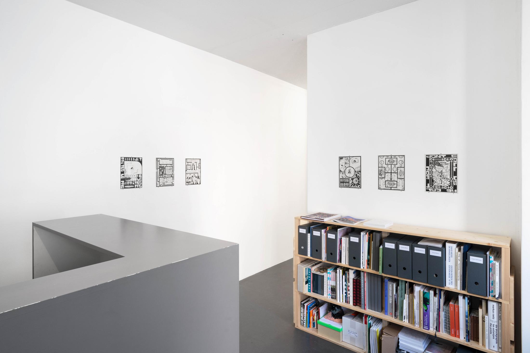 Exhibition View Timothée Calame and Alan Schmalz Soloshow «Affinities» at Weiss Falk, Basel, 2019 / Photo: Flavio Karrer / Courtesy: the artists and Weiss Falk