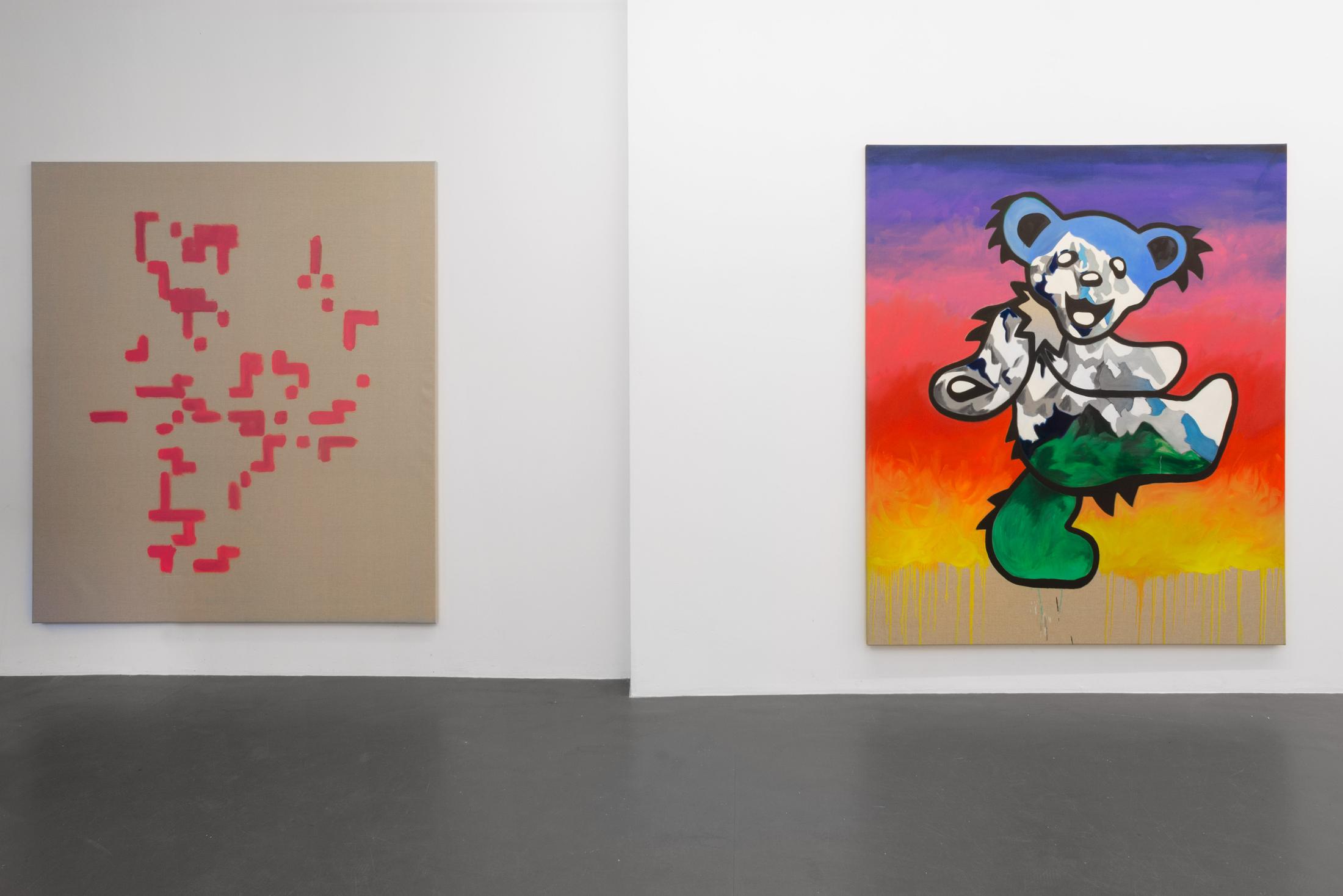 Exhibition View Tina Braegger Soloshow «Zu Besuch bei den Träuschlingsverwandten» at Weiss Falk, Basel, 2019 / Photo: Flavio Karrer / Courtesy: the artist and Weiss Falk