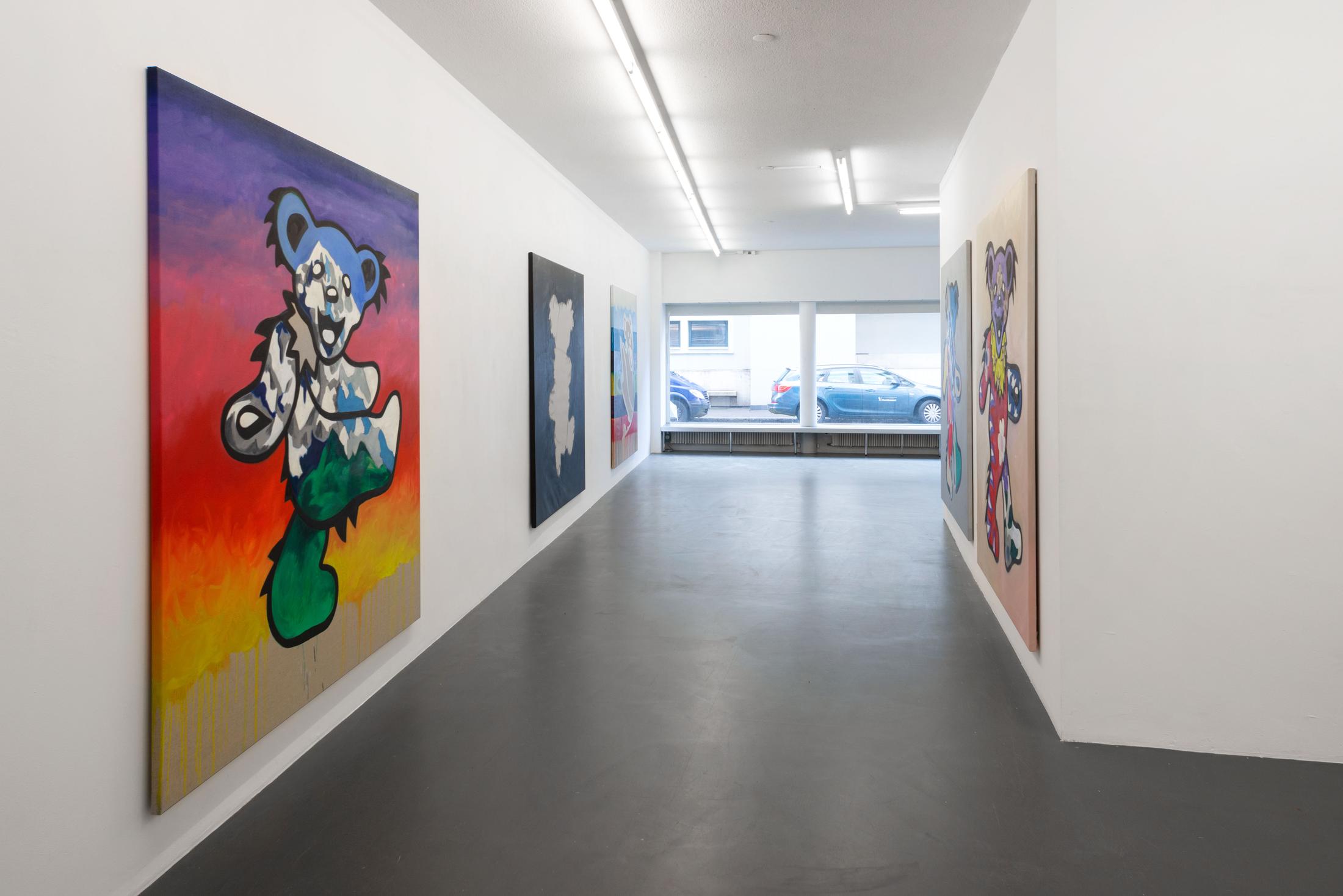 Exhibition View Tina Braegger Soloshow «Zu Besuch bei den Träuschlingsverwandten» at Weiss Falk, Basel, 2019 / Photo: Flavio Karrer / Courtesy: the artist and Weiss Falk