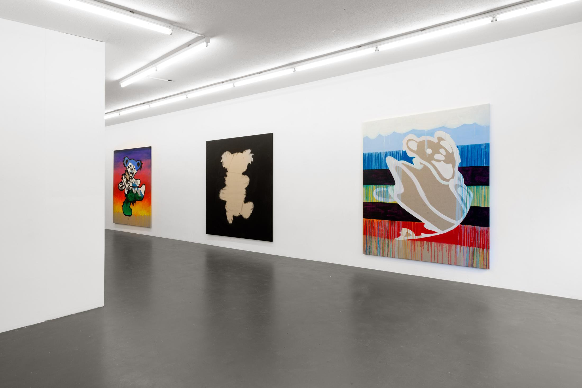 Exhibition View Tina Braegger Soloshow «Zu Besuch bei den Träuschlingsverwandten» at Weiss Falk, Basel, 2019 / Photo: Flavio Karrer / Courtesy: the artist and Weiss Falk