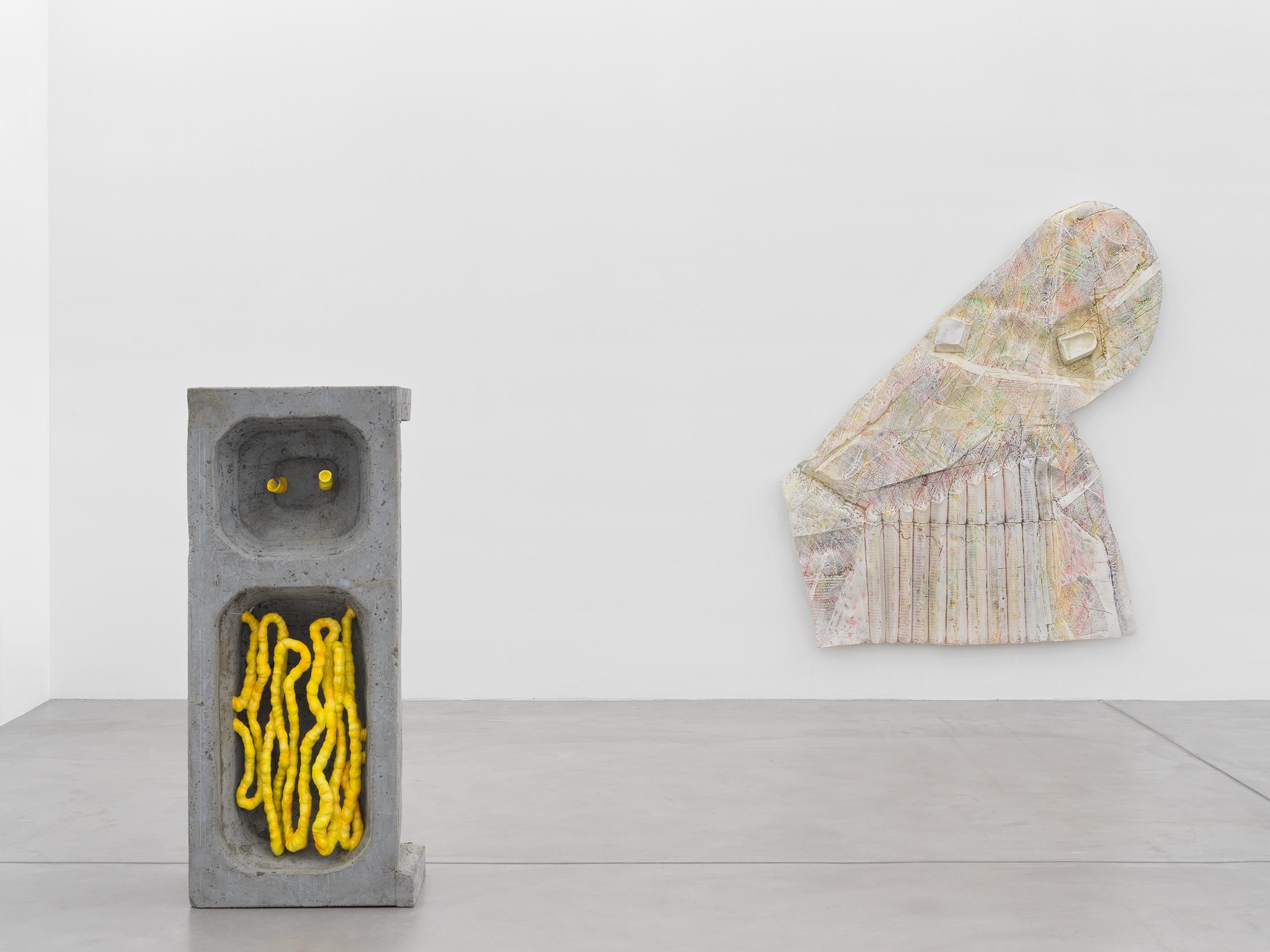 Exhibition View Justin Matherly Soloshow «Pathos the pathetic» at Galerie Eva Presenhuber, Maag Areal, Zurich, 2020 / © Justin Matherly / Photo: Stefan Altenburger / Courtesy: artist, Paula Cooper Gallery, New York and Galerie Eva Presenhuber, Zurich / New York