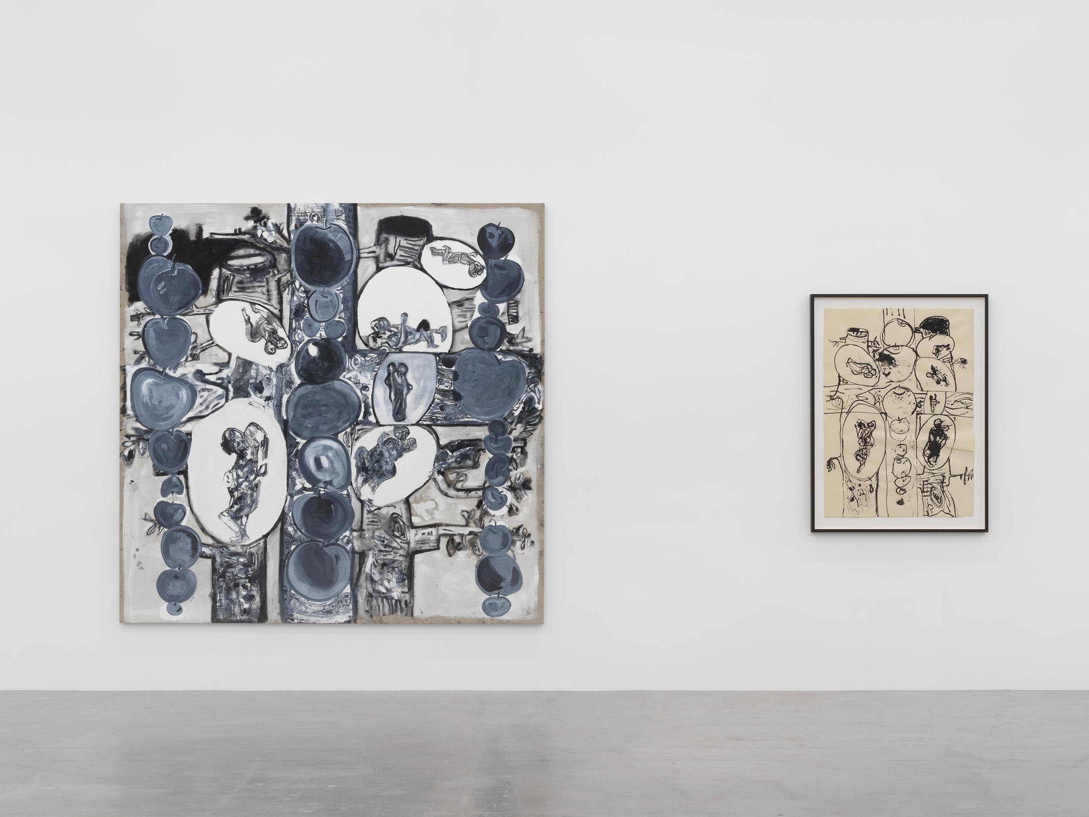 Exhibition View Tobias Pils Soloshow «Adam & Eve» at Galerie Eva Presenhuber, Maag Areal, Zurich, 2020 / © Tobias Pils / Photo: Stefan Altenburger / Courtesy: the artist and Galerie Eva Presenhuber, Zurich / New York