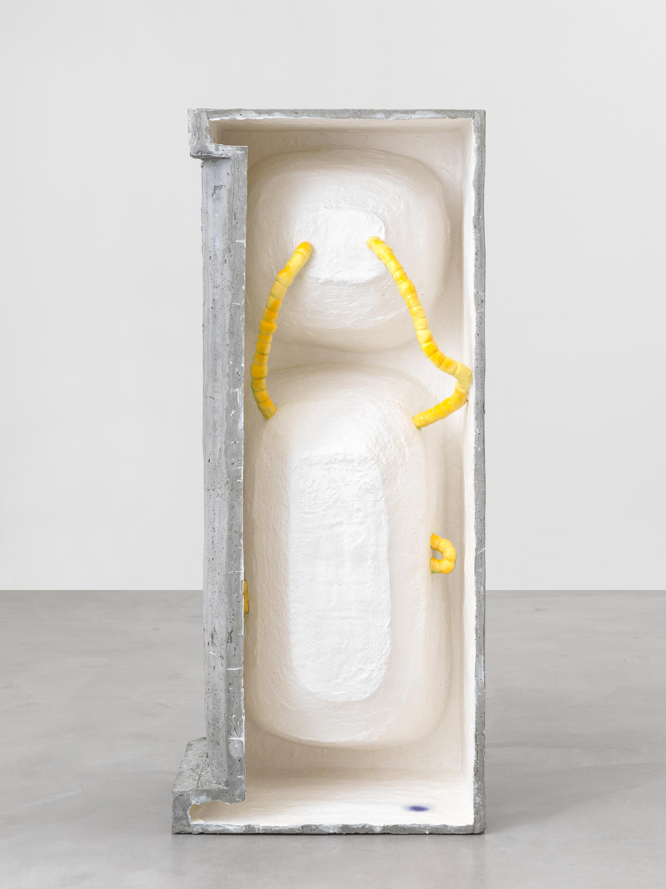 Exhibition View Justin Matherly Soloshow «Pathos the pathetic; view on Virginia's in the house, 2019» at Galerie Eva Presenhuber, Maag Areal, Zurich, 2020 / © Justin Matherly / Photo: Stefan Altenburger / Courtesy: Paula Cooper Gallery, New York