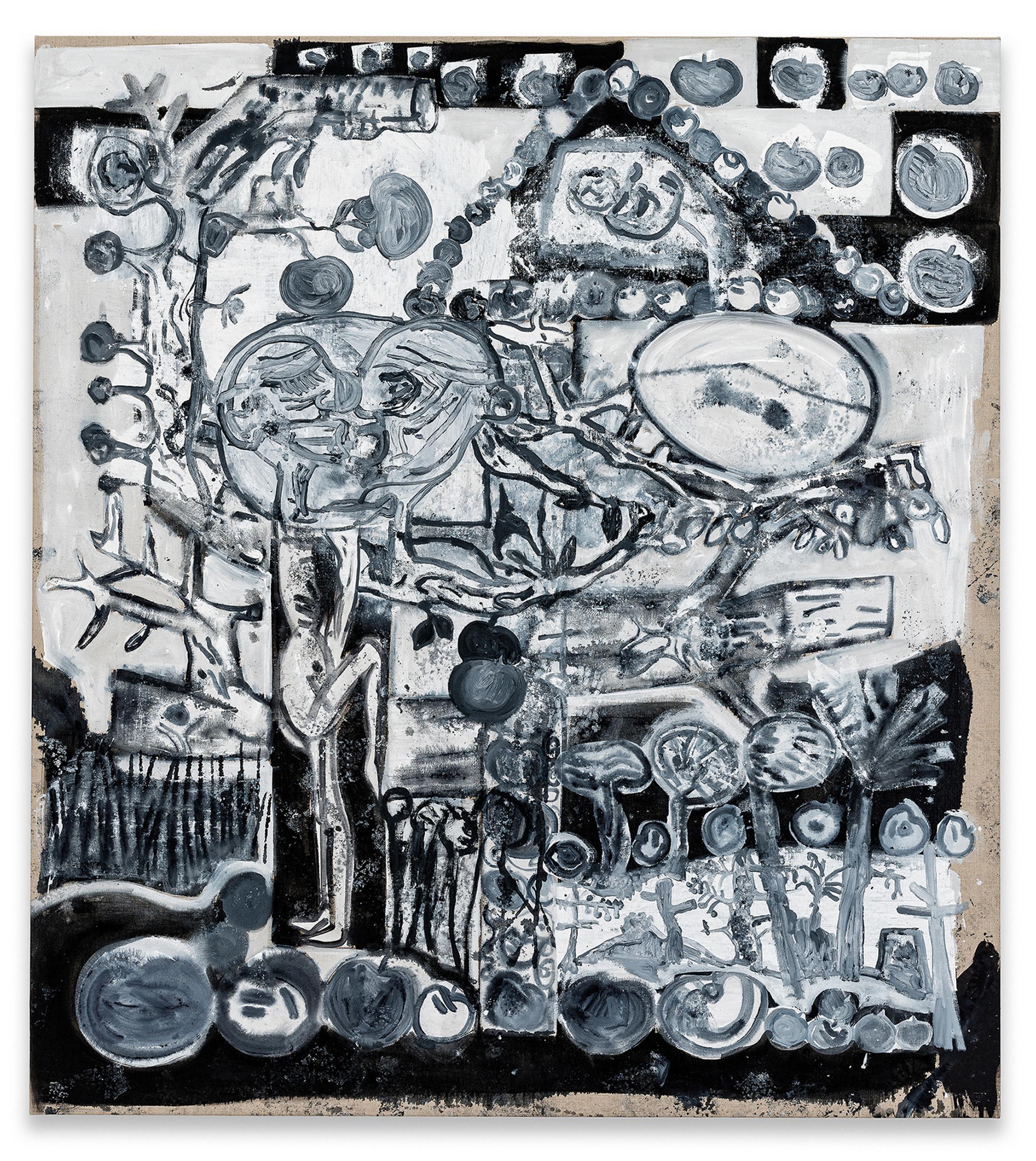 Exhibition View Tobias Pils Soloshow «Adam & Eve; view on Old Lovers, 2019» at Galerie Eva Presenhuber, Maag Areal, Zurich, 2020 / © Tobias Pils / Photo: Stefan Altenburger / Courtesy: the artist and Galerie Eva Presenhuber, Zurich / New York