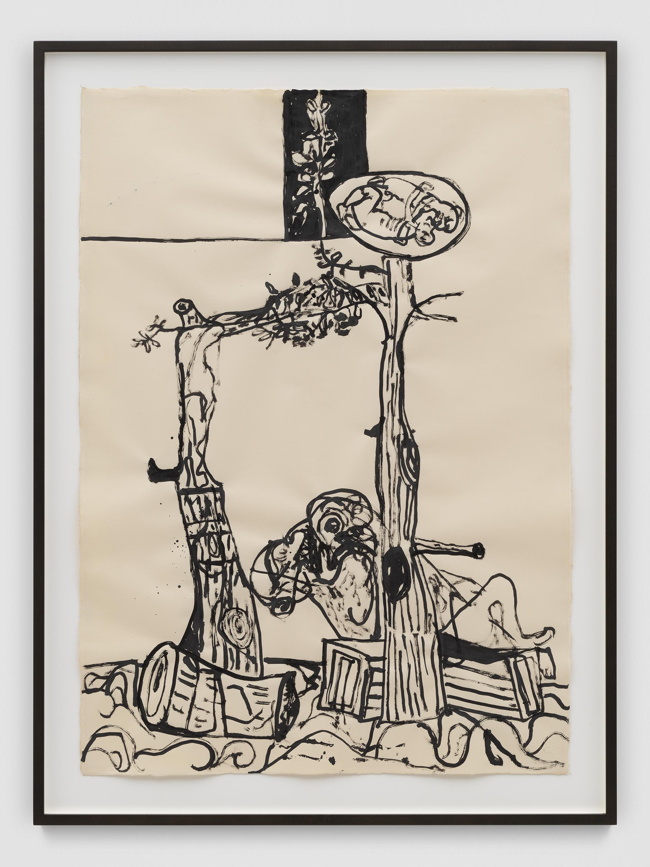 Exhibition View Tobias Pils Soloshow «Adam & Eve; view on Untitled, 2019» at Galerie Eva Presenhuber, Maag Areal, Zurich, 2020 / © Tobias Pils / Photo: Stefan Altenburger / Courtesy: the artist and Galerie Eva Presenhuber, Zurich / New York