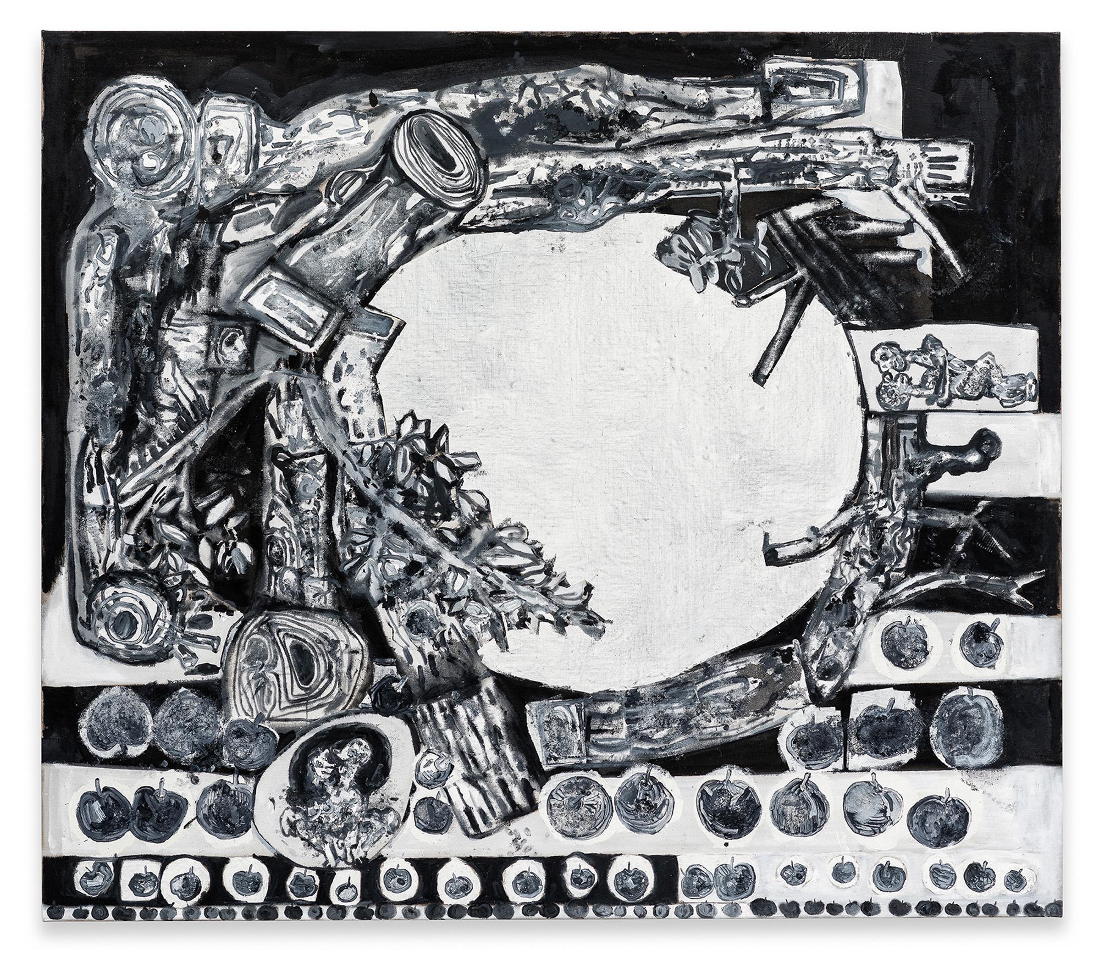 Exhibition View Tobias Pils Soloshow «Adam & Eve; view on Lovers (sun in the woods), 2019» at Galerie Eva Presenhuber, Maag Areal, Zurich, 2020 / © Tobias Pils / Photo: Stefan Altenburger / Courtesy: the artist and Galerie Eva Presenhuber, Zurich / New York