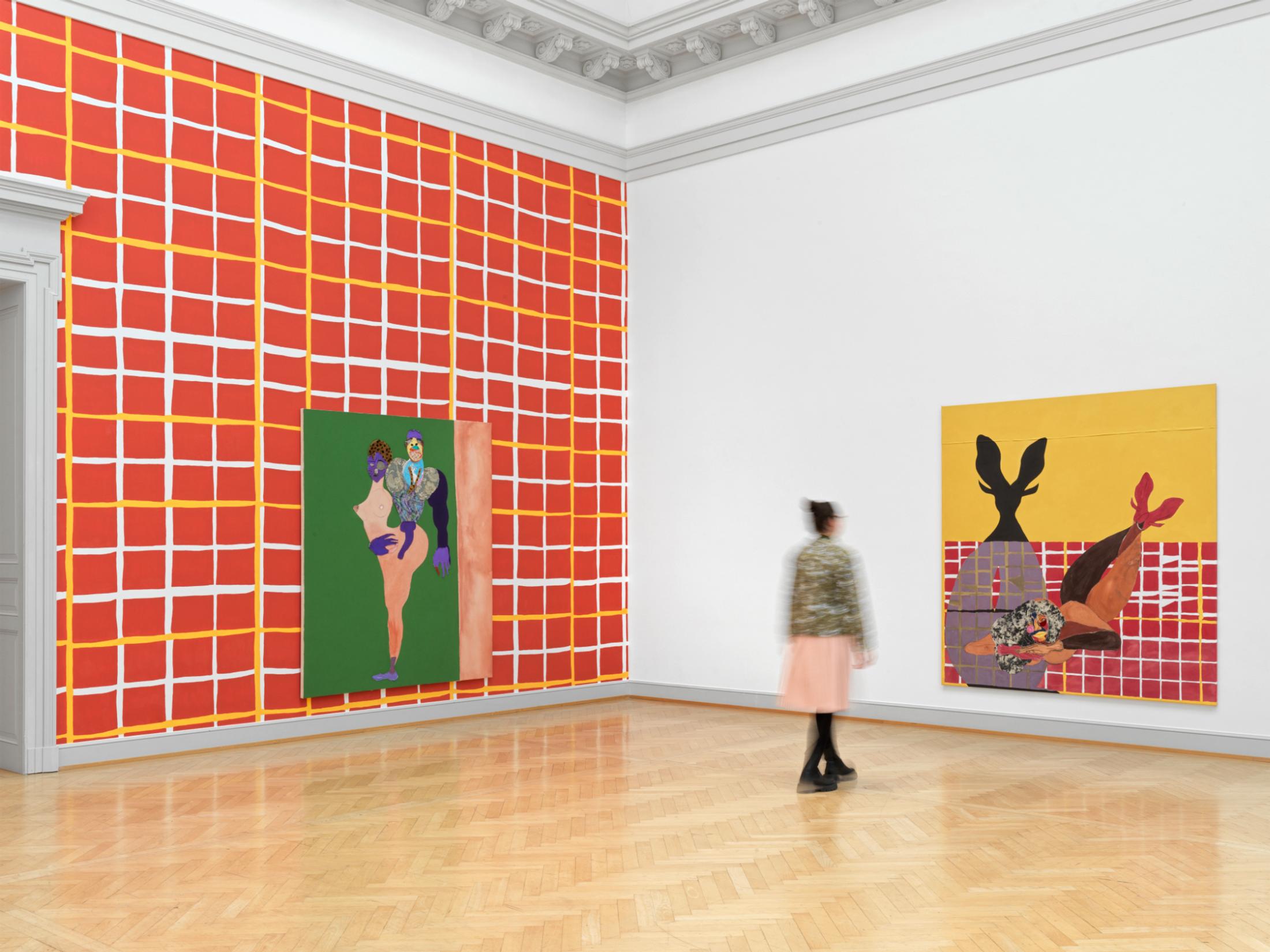 Exhibition View Tschabalala Self Solo Show «Inside Out» at Kunstmuseum St. Gallen, St. Gallen, 2023 / Photo: Stefan Altenburger / Courtesy: the artist and Kunstmuseum St. Gallen