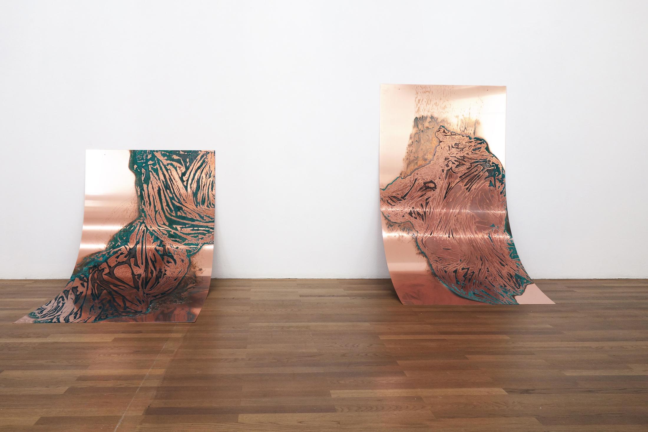 Exhibition View Una Szeemann "In, um es herum und unterhalb" at Kunsthalle