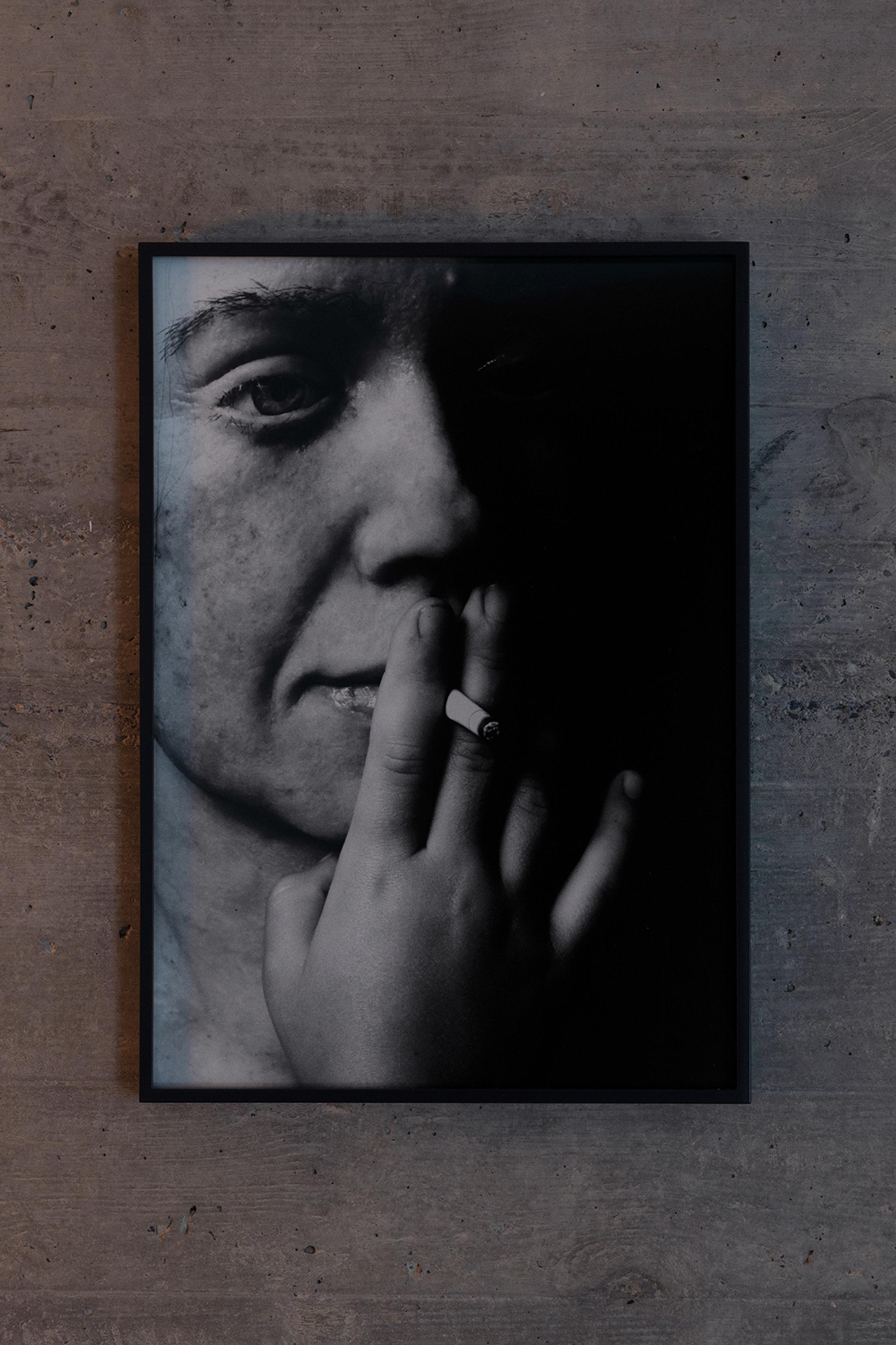 Exhibition View Group Show «Unbetrauerbar; view on Aneta Grzeszykowska, Mama #33, 2018, 51 x 36.5 cm, silver gelatin print» at For, Basel, 2022 / Photo: Gina Folly / Courtesy: the artist and For