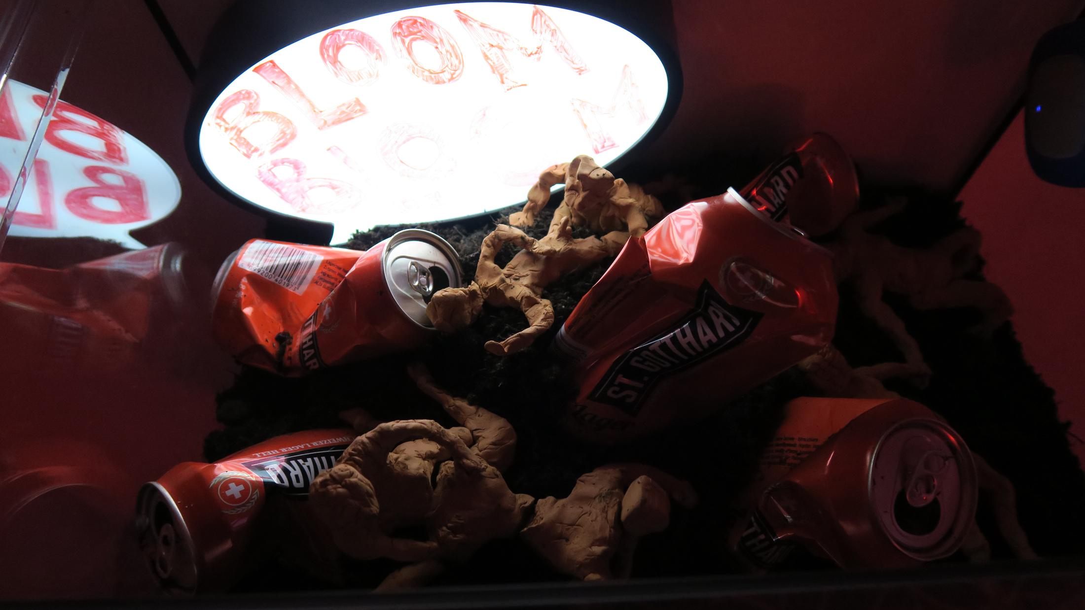 Exhibition View Groupshow «Une Histoire d'Amour; view on Andrea Marioni, Collision park, 2020 (detail)» at Sonnenstube, Lugano, 2020 / Photo: Théa Giglio / Courtesy: the artists, Sonnenstube and one gee in fog