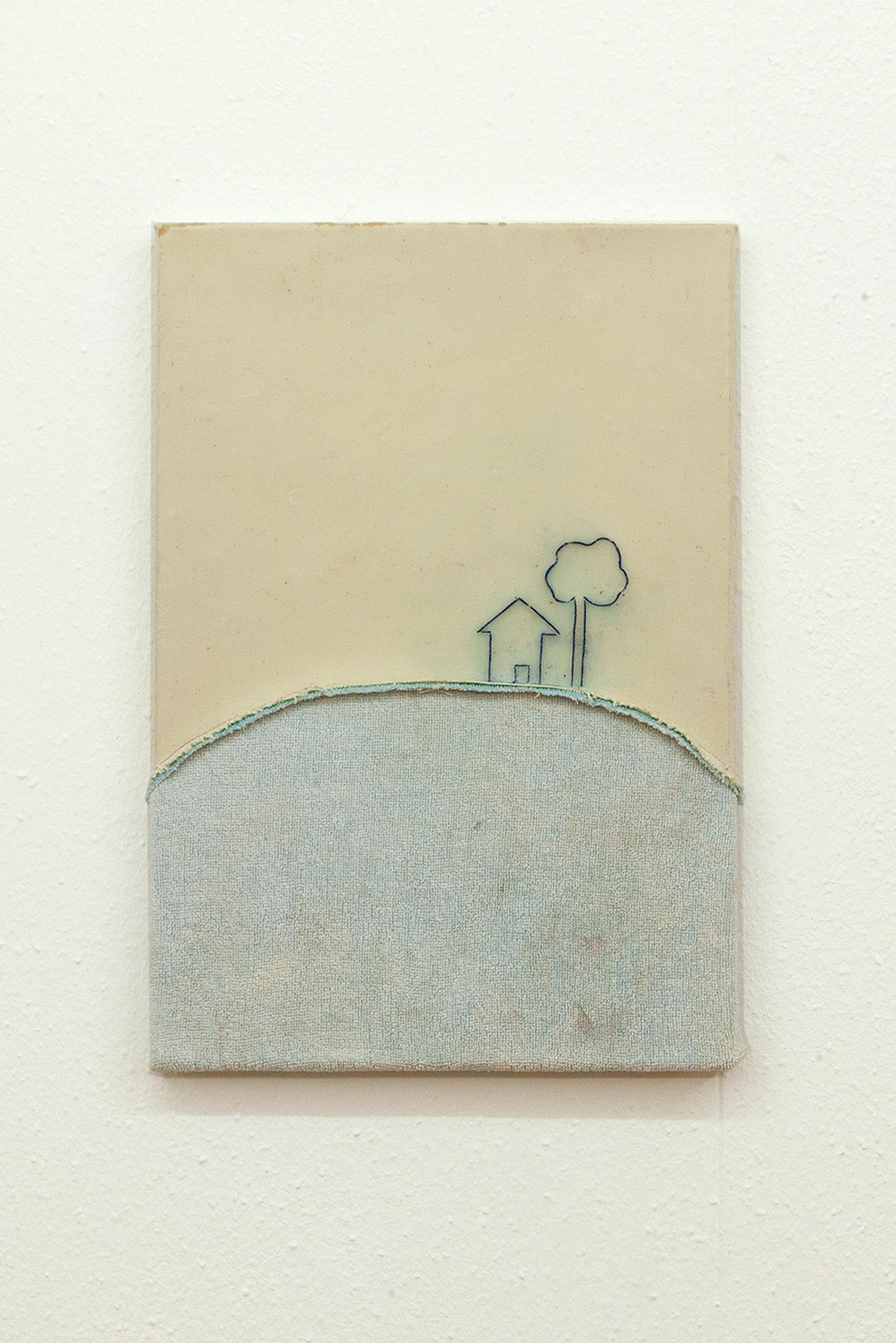 Exhibition View Groupshow «Unreal Estate; view on Anita Semadeni, alp plata sura spineo #2, 2019» at HAMLET, Oerlikon, Zurich, 2020 / Courtesy: the artist and HAMLET