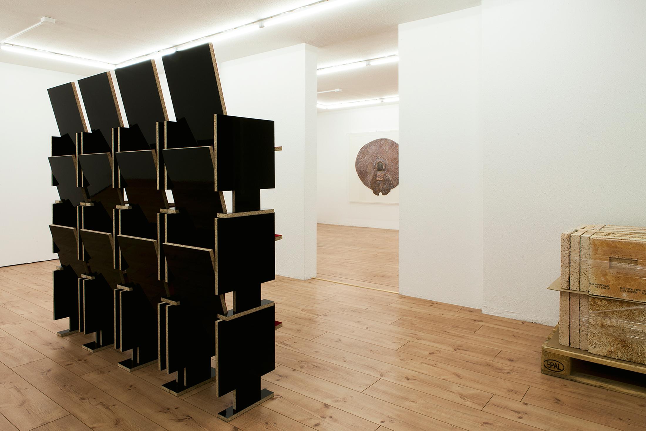 Exhibition View Groupshow «Unreal Estate; view on Matthias Liechti, 12 Cinema Chairs for 6-Year-Olds, 2019, Heidi Bucher, Anna, ca. 1980 and Jan Hofer, The New New Material, 2019» at HAMLET, Oerlikon, Zurich, 2020 / Courtesy: the artist and HAMLET