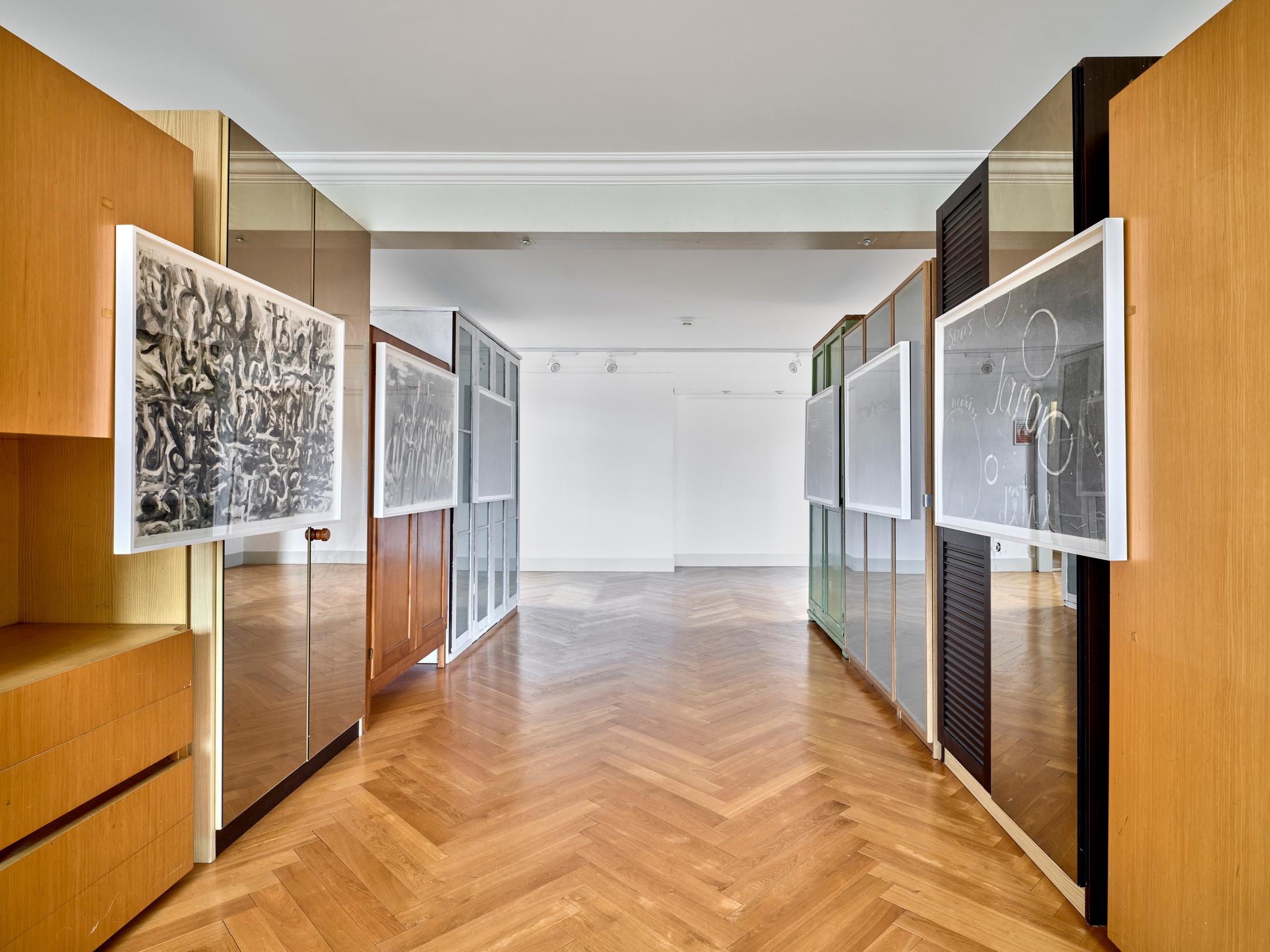 Exhibition View Group Show «Up the Stairs; view on Tito Honegger, Sans titre (series) , 2005» at Centre Culturel du Manoir, Cologny, 2022 / Photo: Serge Fruehauf / Courtesy: the artists and Collection FCAC