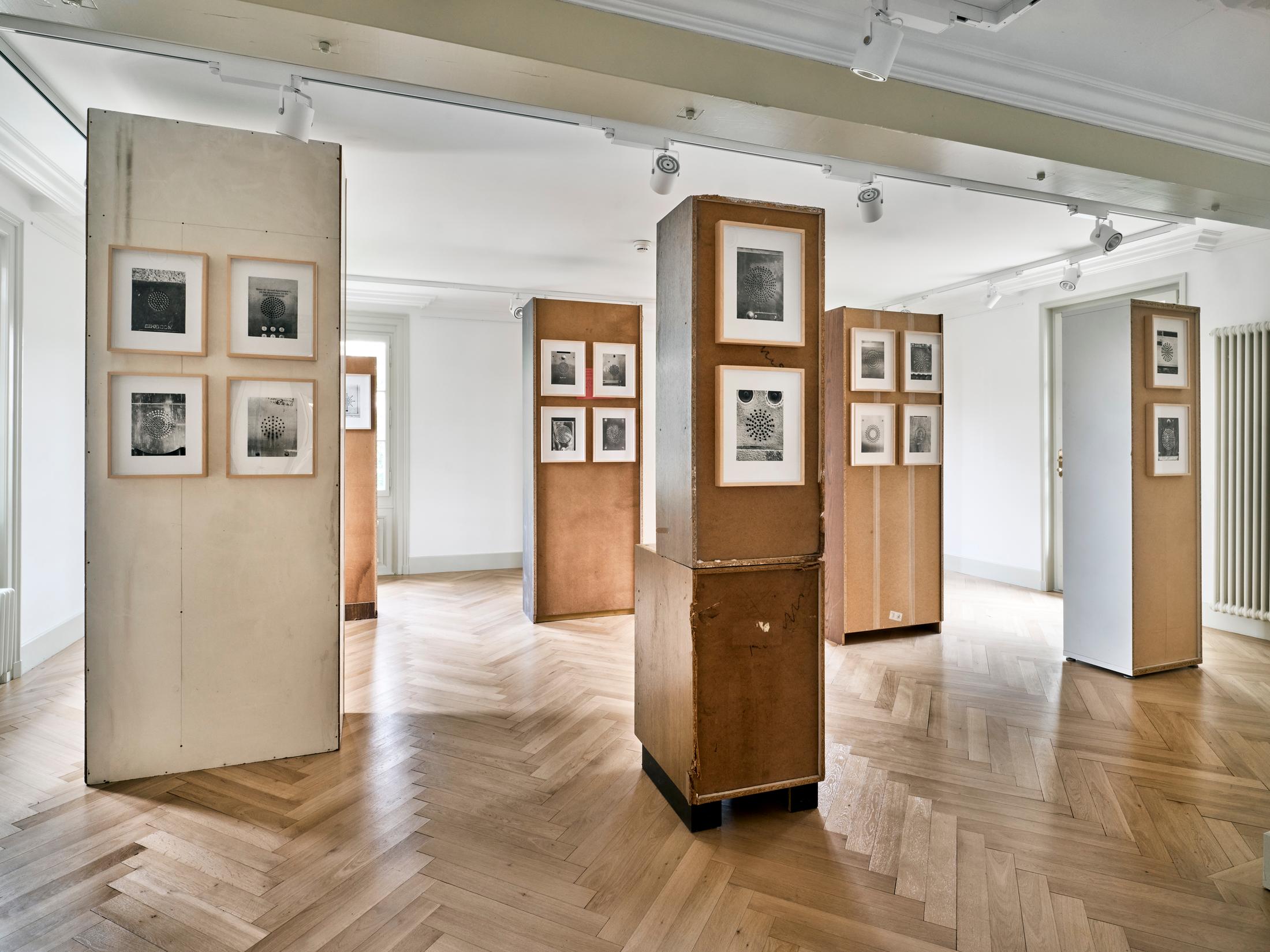 Exhibition View Group Show «Up the Stairs; view on Christian Marclay, Sound Holes (series), 2007» at Centre Culturel du Manoir, Cologny, 2022 / Photo: Serge Fruehauf / Courtesy: the artists and Collection FCAC