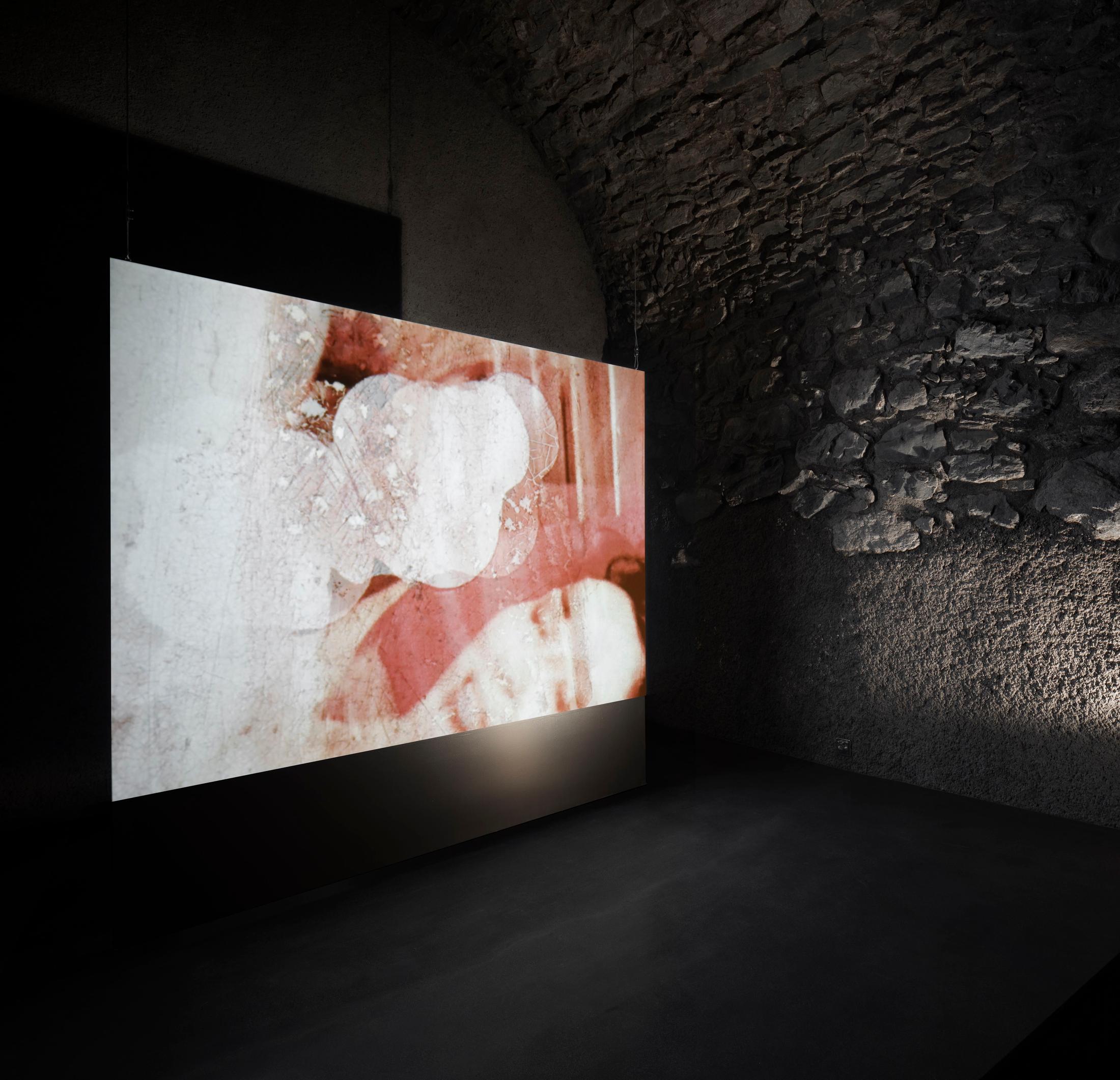 Exhibition View Groupshow «Up to and Including Limits: After Carolee Schneemann; view on Carolee Schneemann, Fuses (1964–1967)» at Muzeum Susch, Susch, 2019-2020 / Photo: Maja Wirkus / Courtesy: the artist and Muzeum Susch