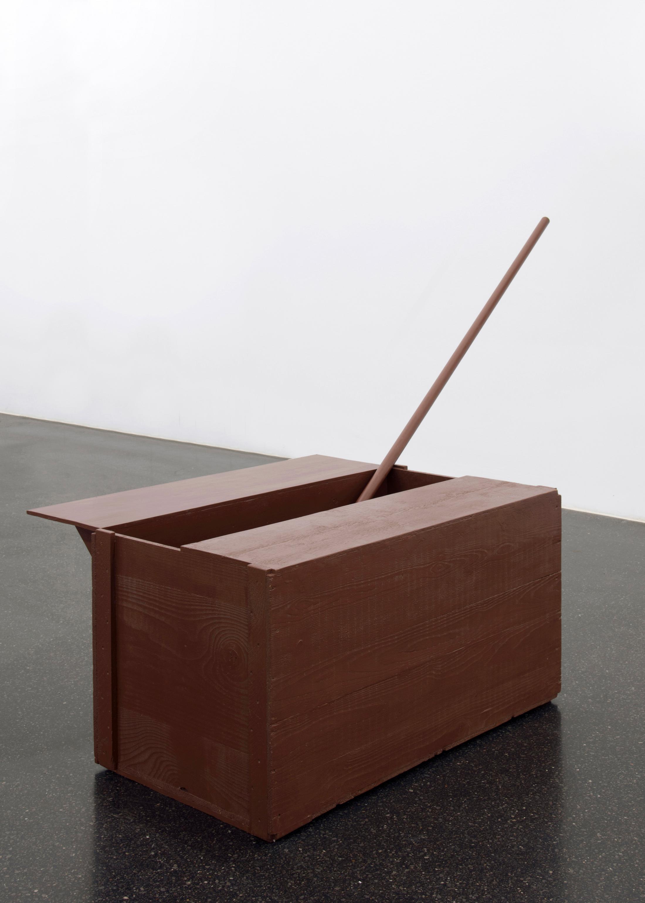 Exhibition View Vaclav Pozarek Soloshow «HOW (hot or what); view on Halboffen, halbvoll mit Neon, 2014» at Galerie Francesca Pia, Zurich, 2019 / Photo: Flavio Karrer / Courtesy: the artist and Galerie Francesca Pia