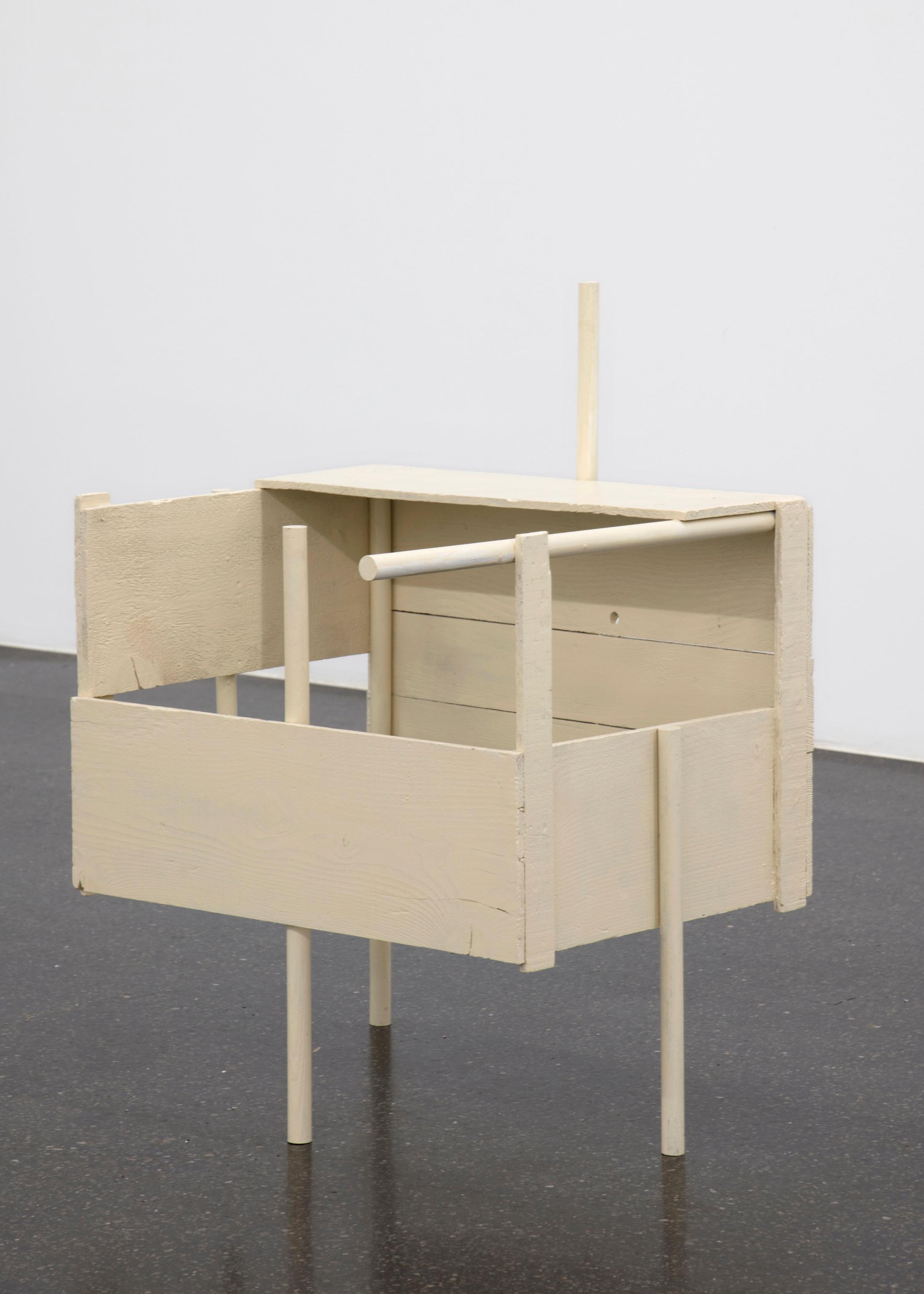 Exhibition View Vaclav Pozarek Soloshow «HOW (hot or what); view on o. T. mit Neon, 1990» at Galerie Francesca Pia, Zurich, 2019 / Photo: Flavio Karrer / Courtesy: the artist and Galerie Francesca Pia