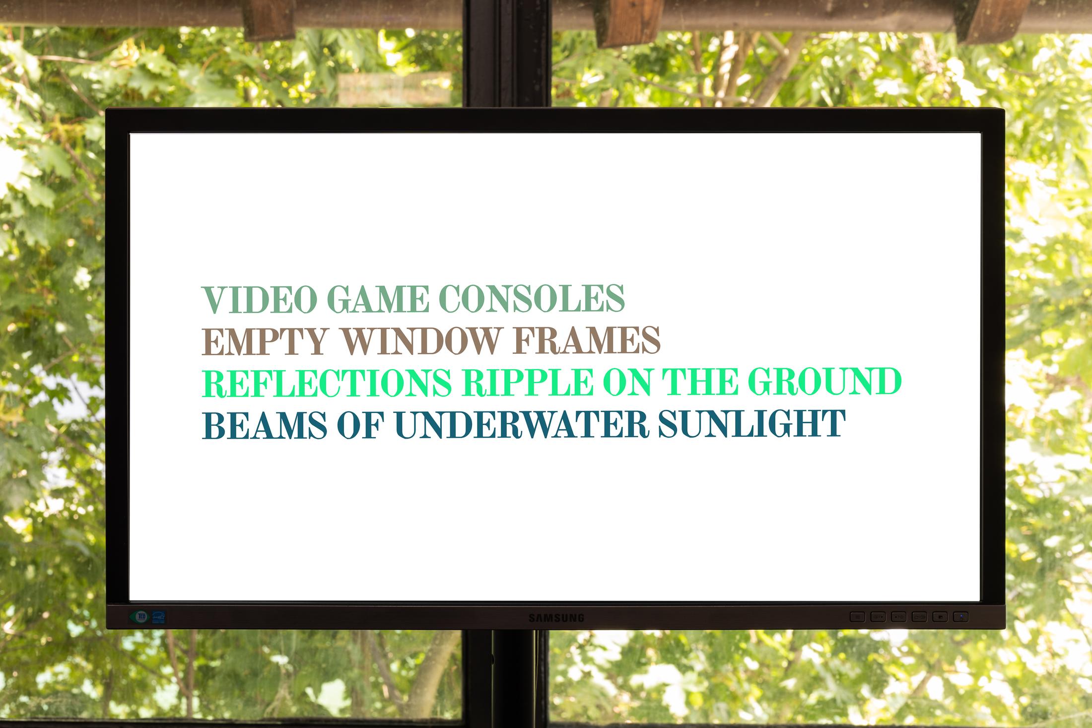 Exhibition View Duo Show «Valentin Hauri and Rhea Myers; view on Rhea Myers, Tokens Equal Text 10, 2019, Ethereum ERC-998 and ERC-721 tokens» at Last Tango, Zurich, 2022 / Photo: Kilian Bannwart / Courtesy: the artist and Last Tango