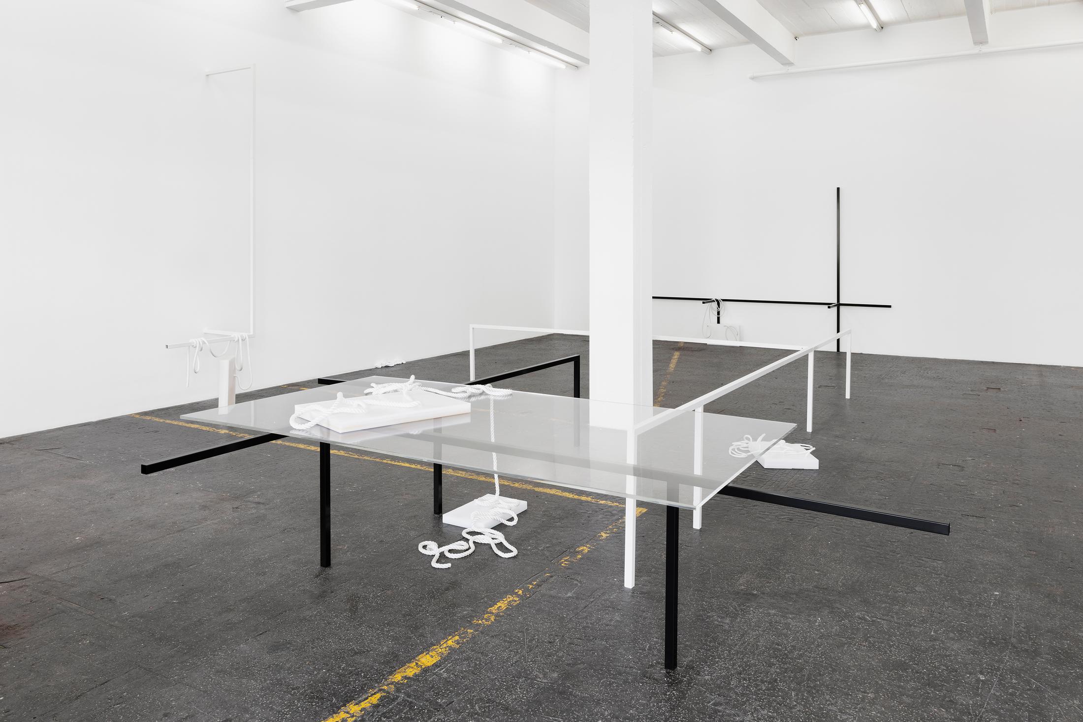 Exhibition View Valentina Stieger Soloshow «Indoor Life / view on Another Ambient System, 2018 (Detail); Casted Conditions, 2018 (Detail)» at Kunsthalle St. Gallen / Photo: Kunst Halle Sankt Gallen, Gunnar Meier / Courtesy: the artist and Galerie Stampa, Basel