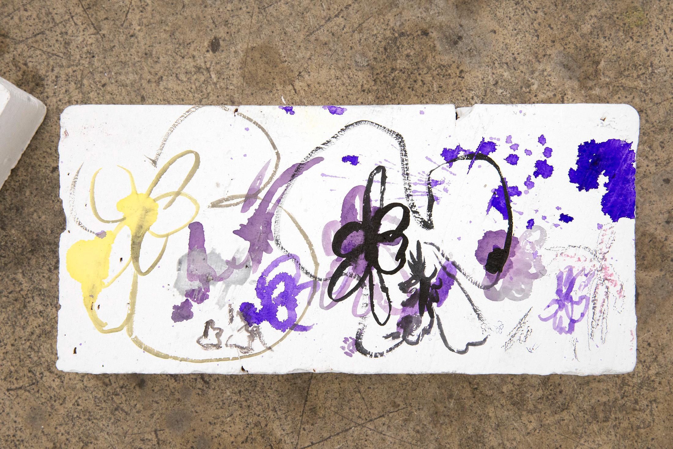 Exhibition View Valentina Triet Soloshow «Quader, Bricks, Loyalty, Heavenly Noblesse...; view on Path, 2019 (detail)» at Milieu, Bern, 2019 / Photo: Andreas Lumineau / Courtesy: the artist and Milieu, Bern