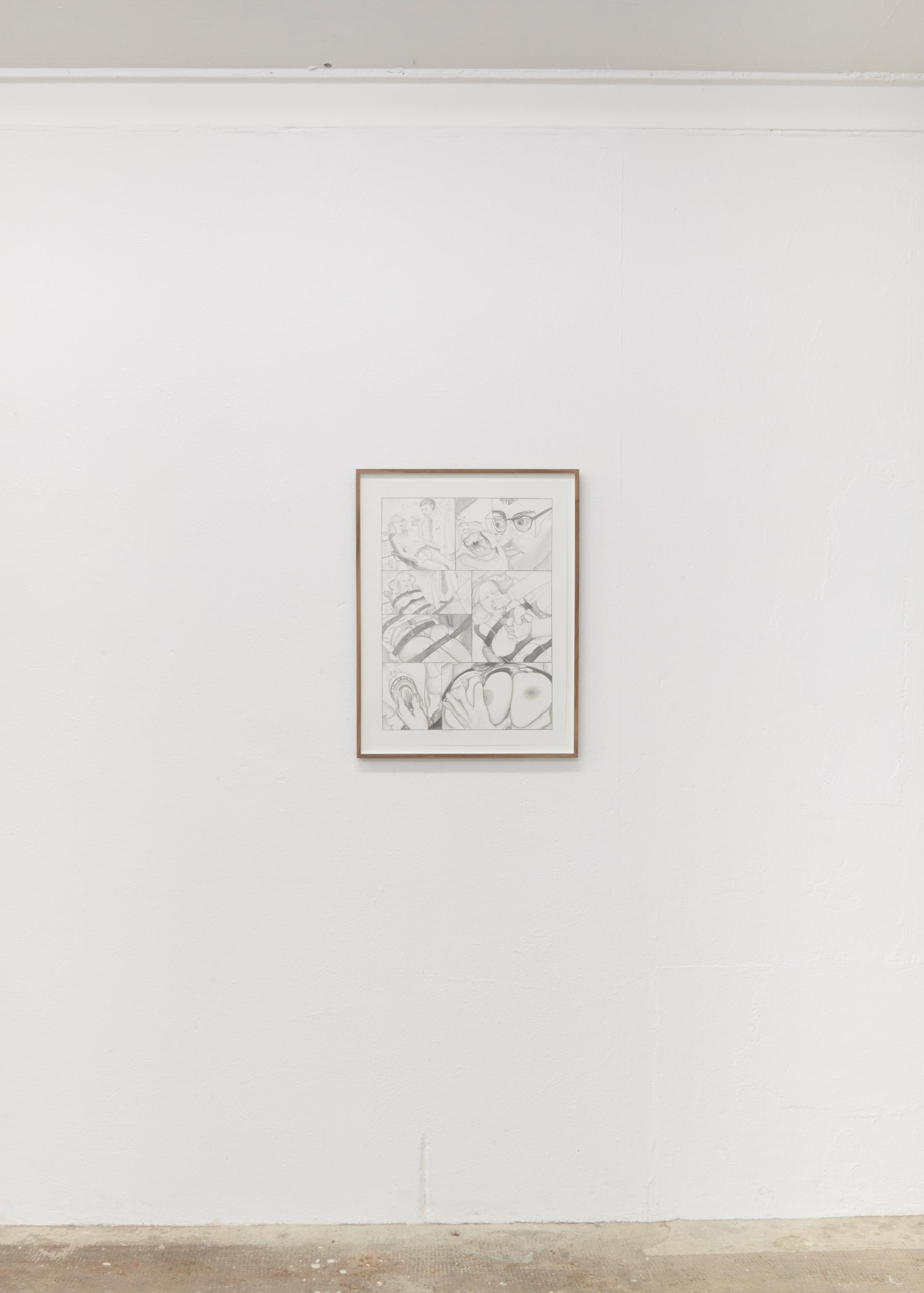 Exhibition View Groupshow «Everyday is in Eternity Bound; view on Vanessa Conte, Prophylaxis I, 2016» at WallRiss, Fribourg, 2019 / Courtesy: the artist and WallRiss