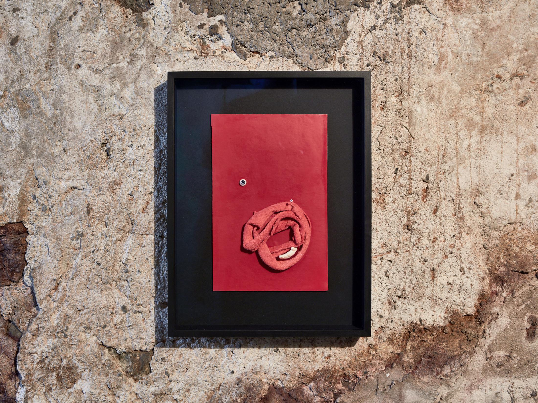 Exhibition View Vanessa Safavi Soloshow «Milch; view on Wir sind alle kleine dysfunktionale Monster, 2019» at Stalletta Madulain by Windhager von Kaenel / Photo: Philippe Hubler / Courtesy: the artist