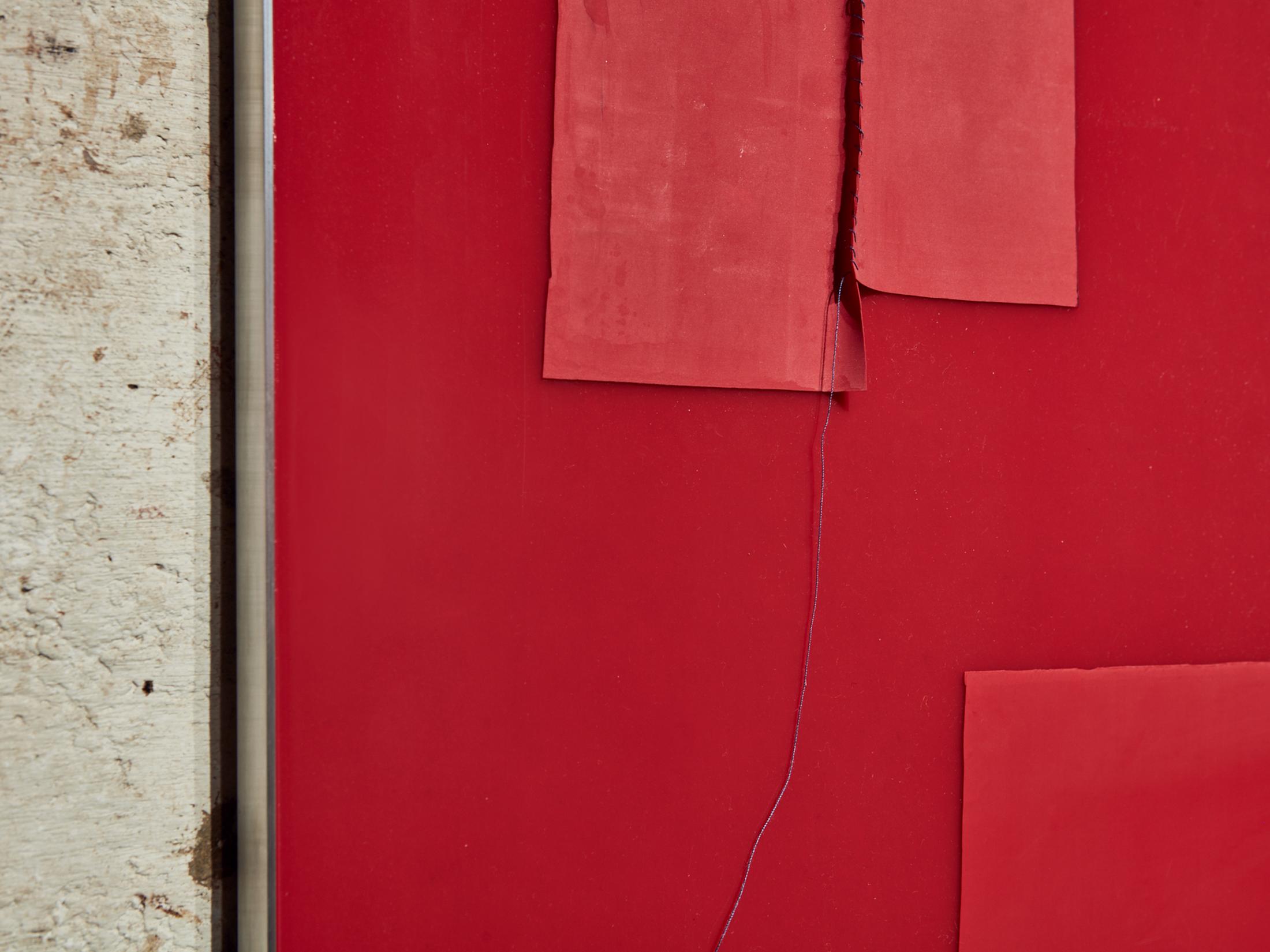 Exhibition View Vanessa Safavi Soloshow «Milch; view on I opened my flesh books and all the characters suddenly disappeared, 2019 (detail)» at Stalletta Madulain by Windhager von Kaenel / Photo: Philippe Hubler / Courtesy: the artist